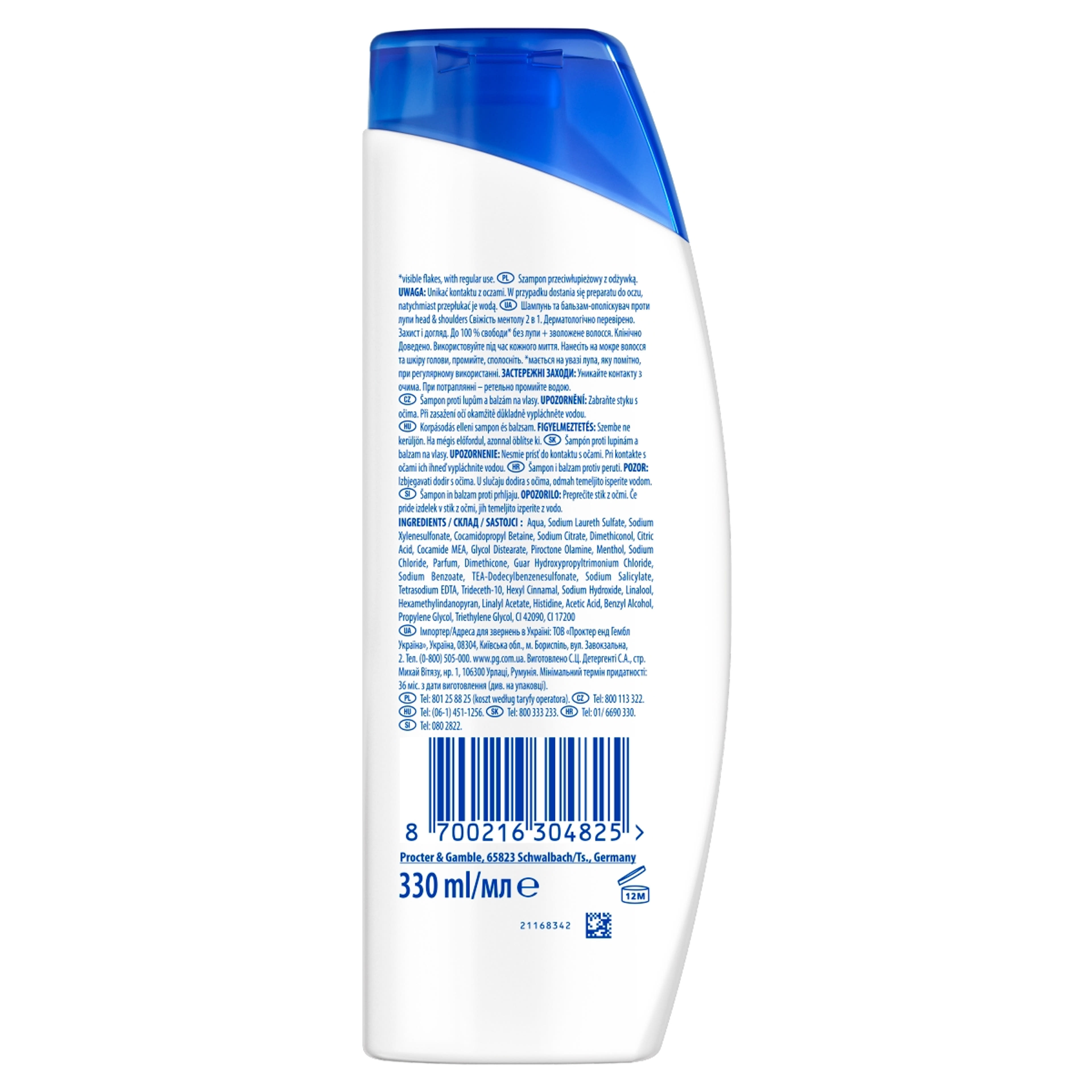 Head & Shoulders Menthol 2 az 1-ben korpásodás elleni sampon - 330 ml-3