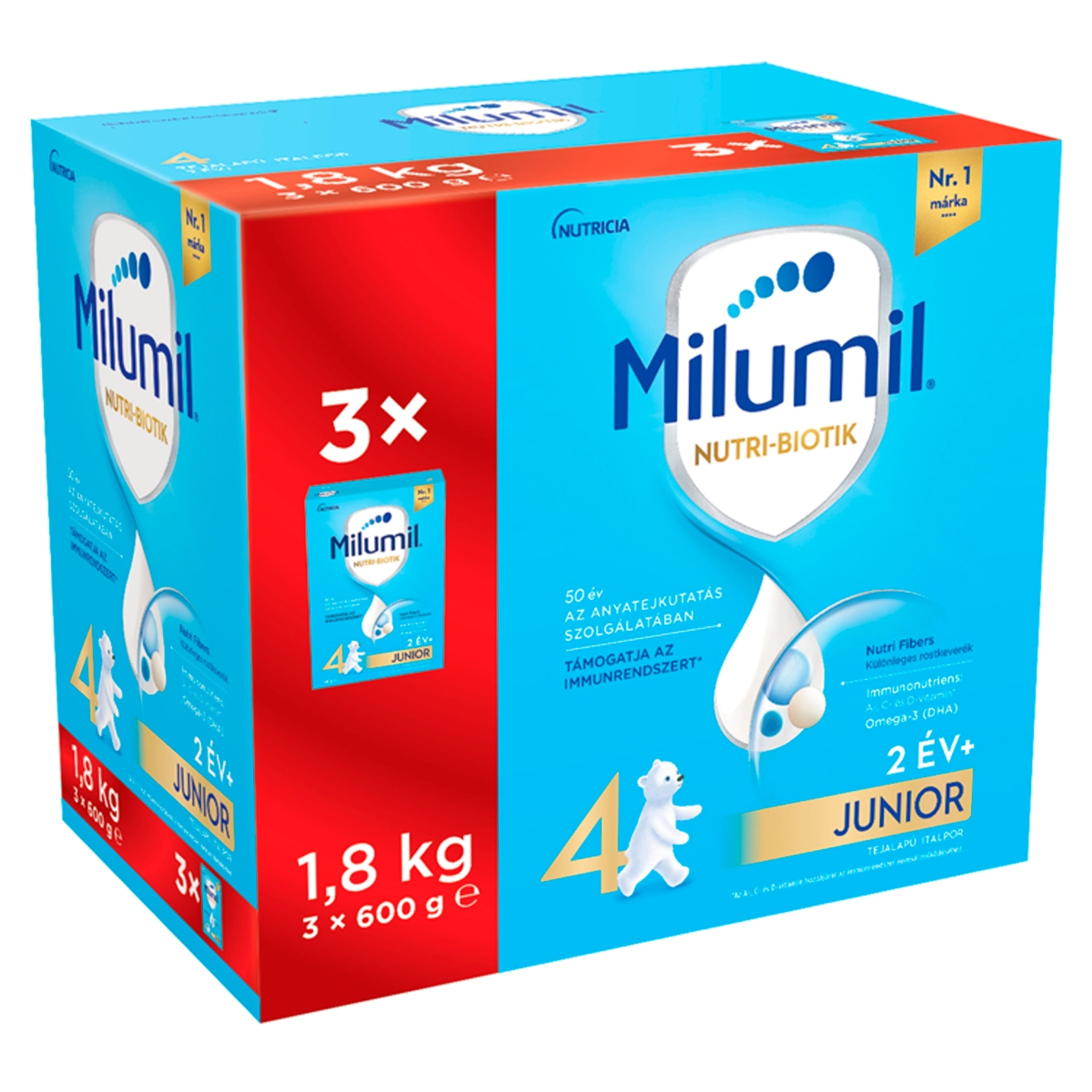 Milumil Nutri-Biotik 4 Junior tejalapú italpor 2 éves kortól - 1800 g