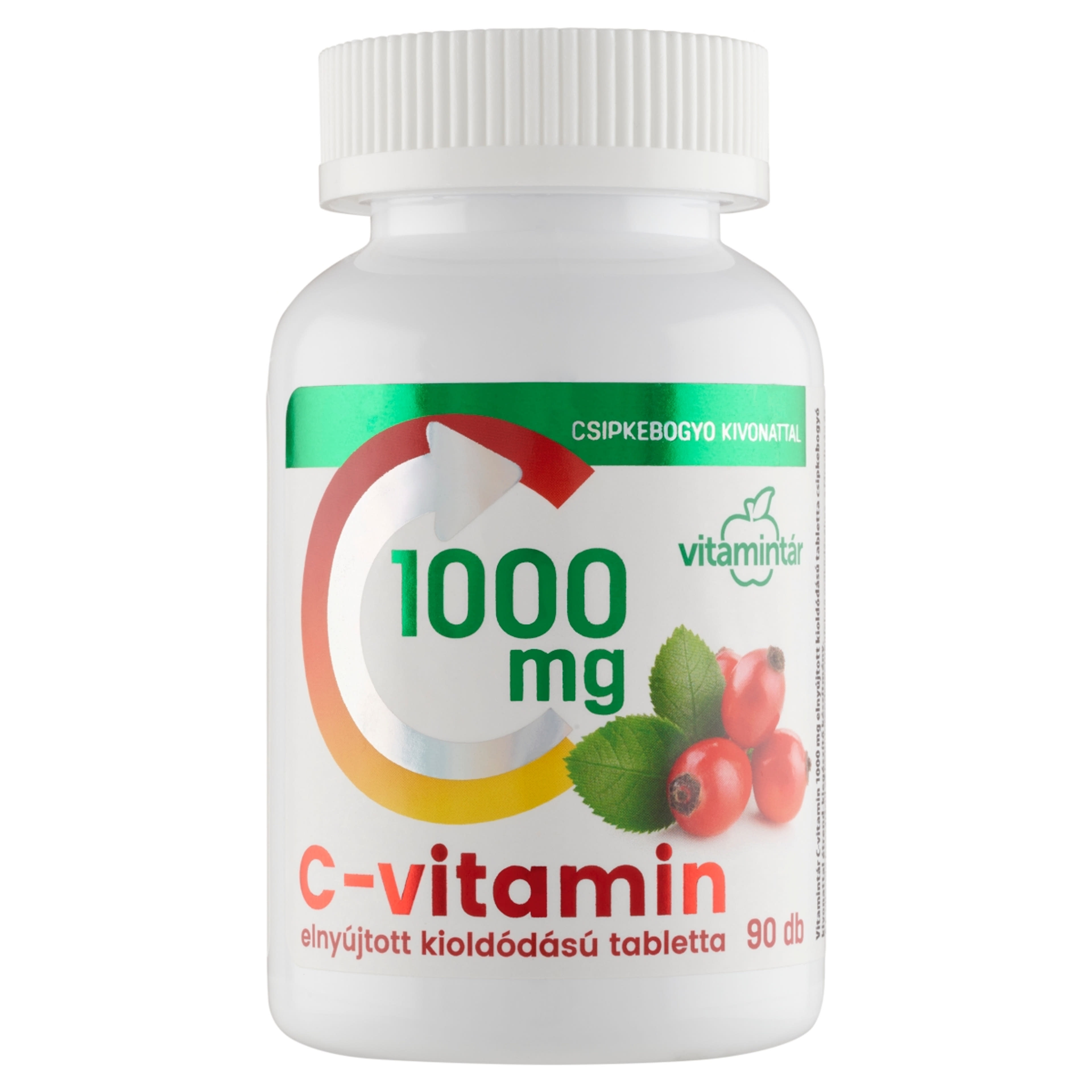 Vitamintár C-Vitamin Csipkebogyó Kivonattal 1000mg Tabletta - 90 db-1