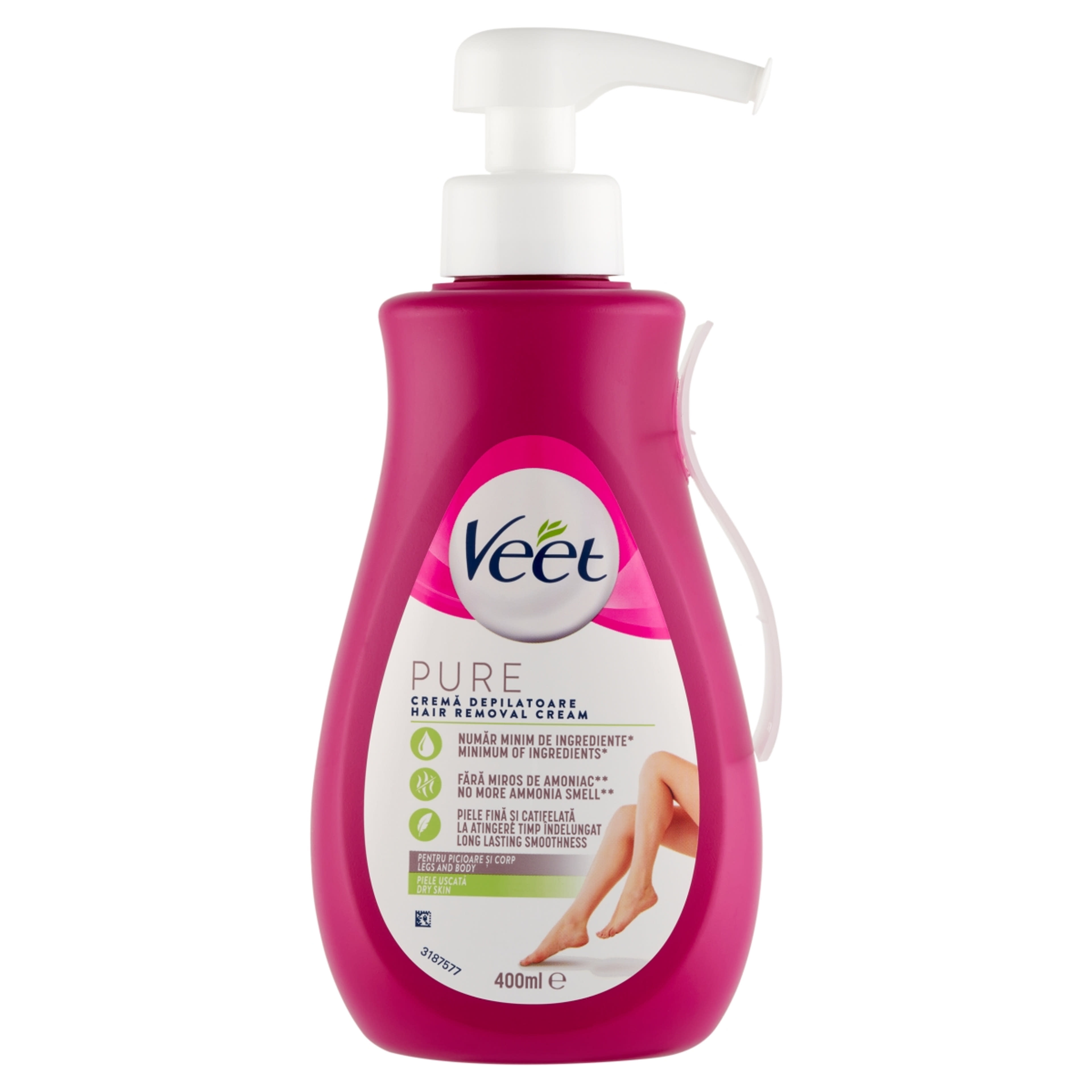 Veet Pure szőrtelenítő krém száraz bőrre - 400 ml