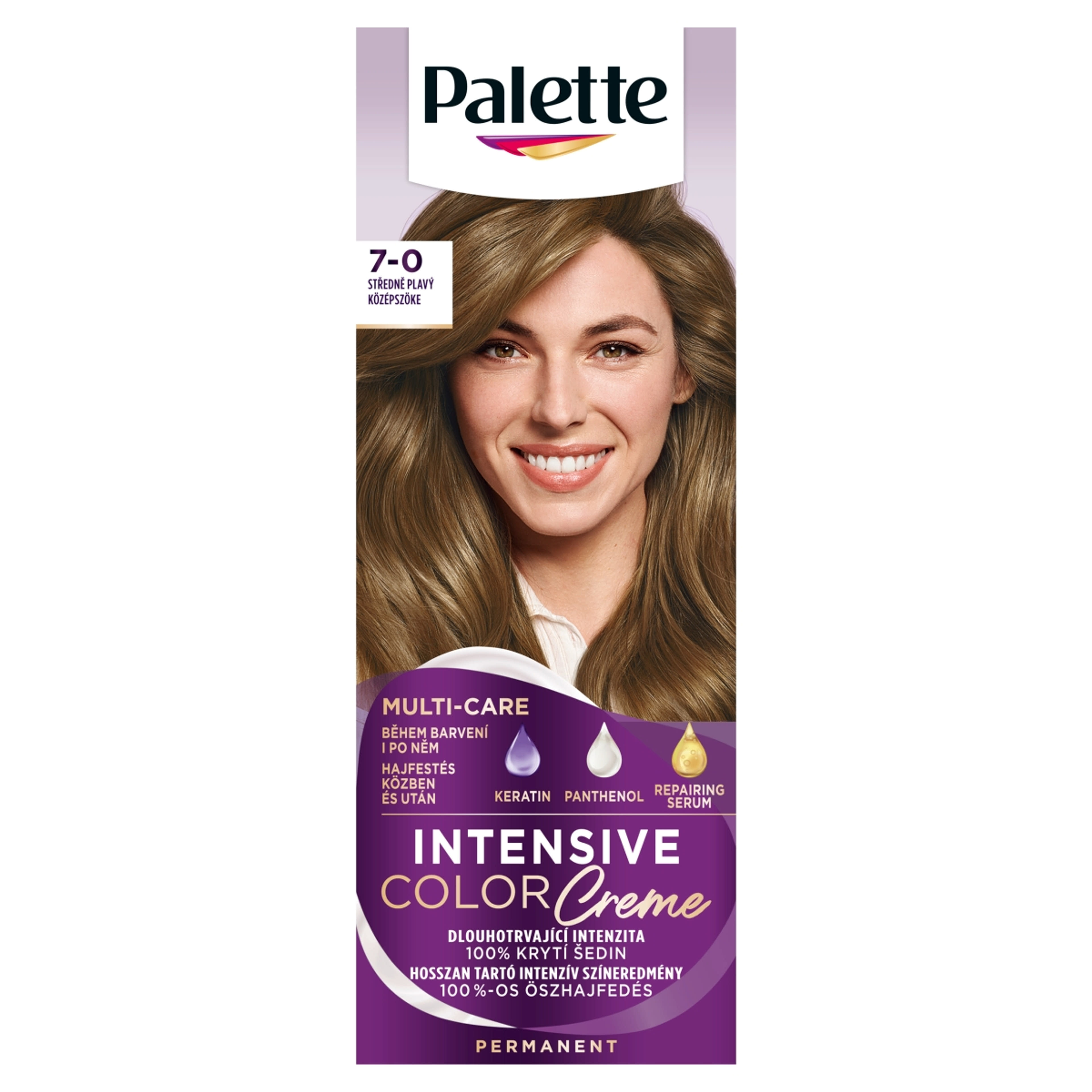 Schwarzkopf Palette Intensive Color Creme hajfesték 7-0 középszőke - 1 db