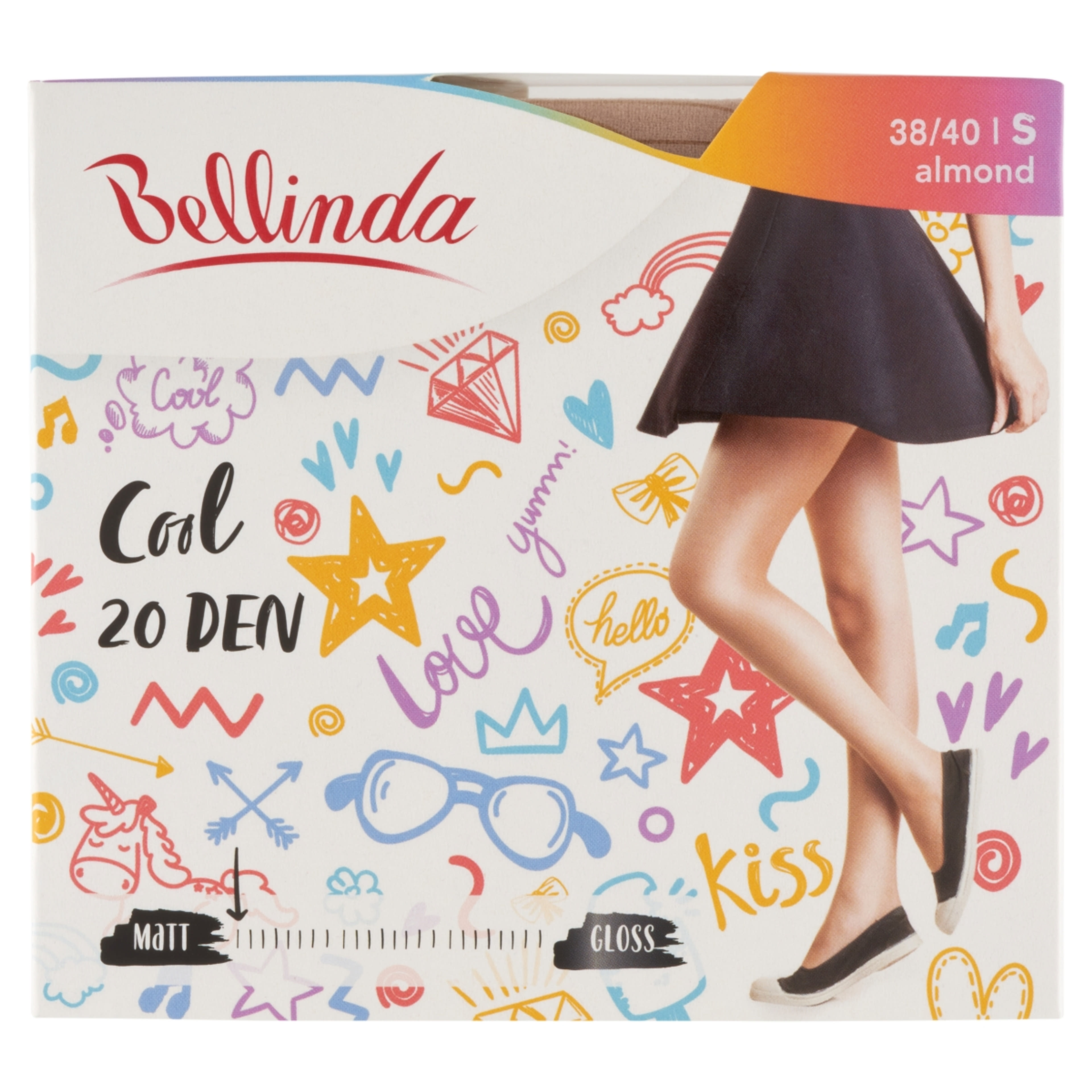 Bellinda Cool 20 Den Almond S Harisnya - 1 db-1
