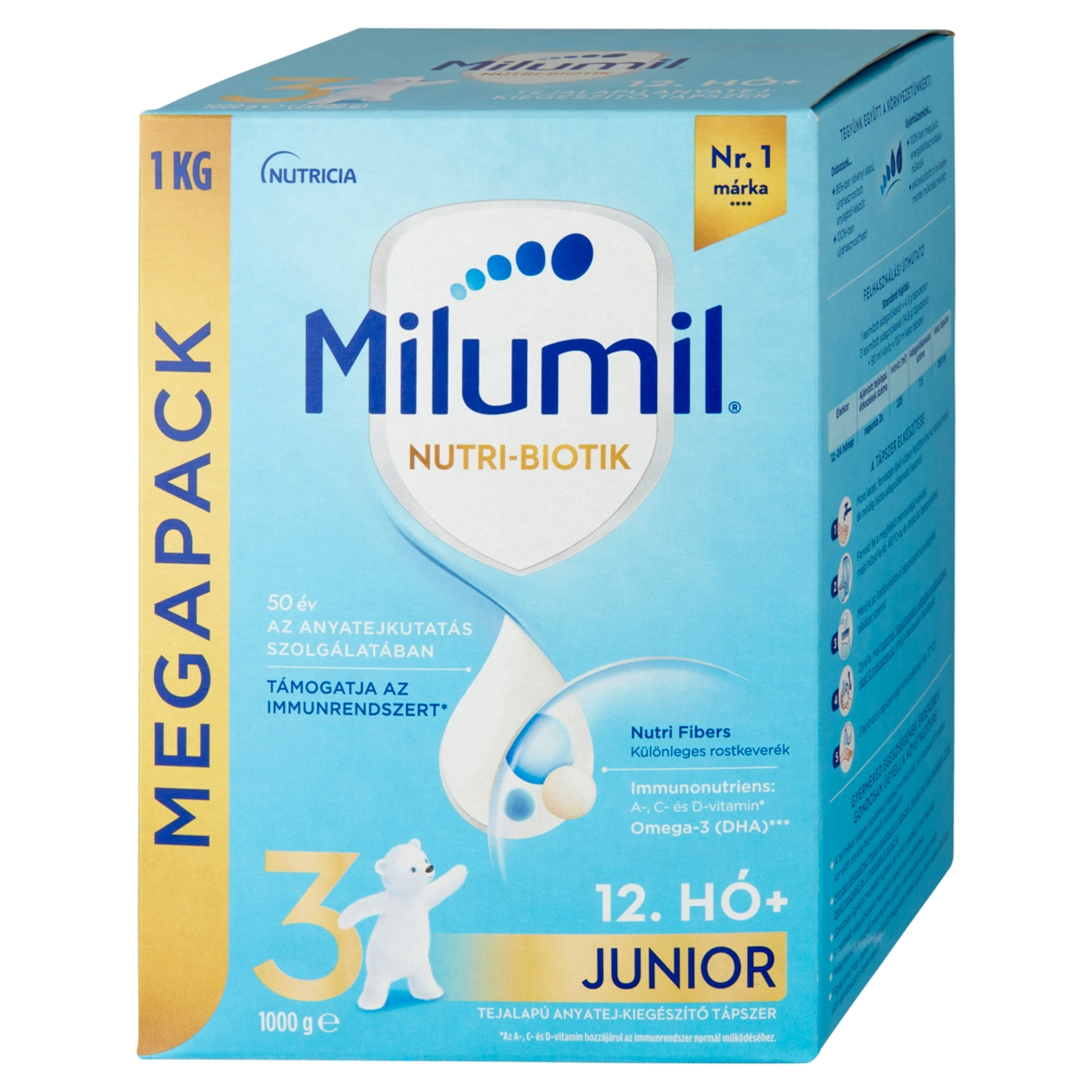 Milumil 3 Junior anyatej-kiegészítő tápszer 12. hónapos kortól - 1000 g-3