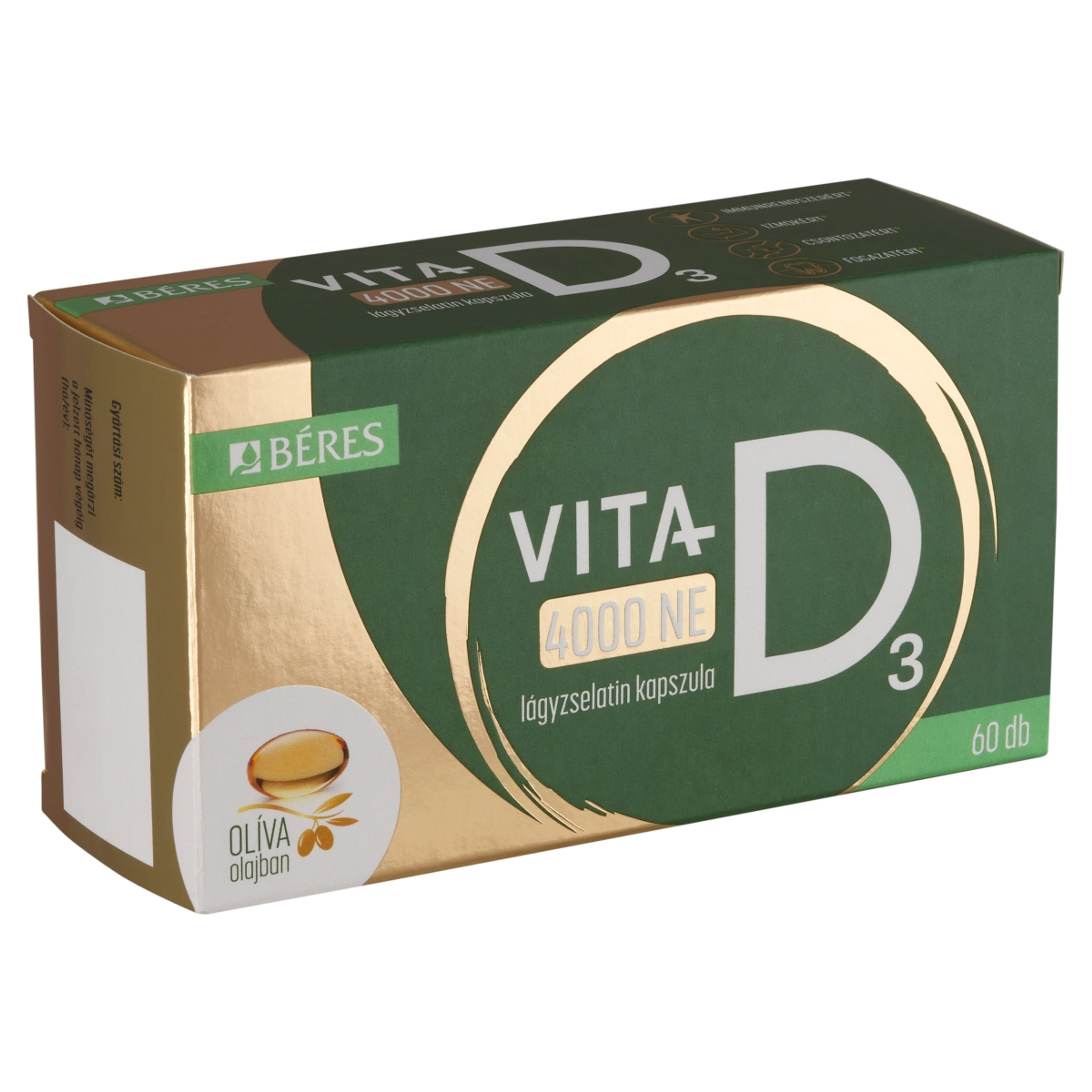 Béres Vita-D 4000 NE étrend-kiegészítő lágyzselatin kapszula - 60 db-3