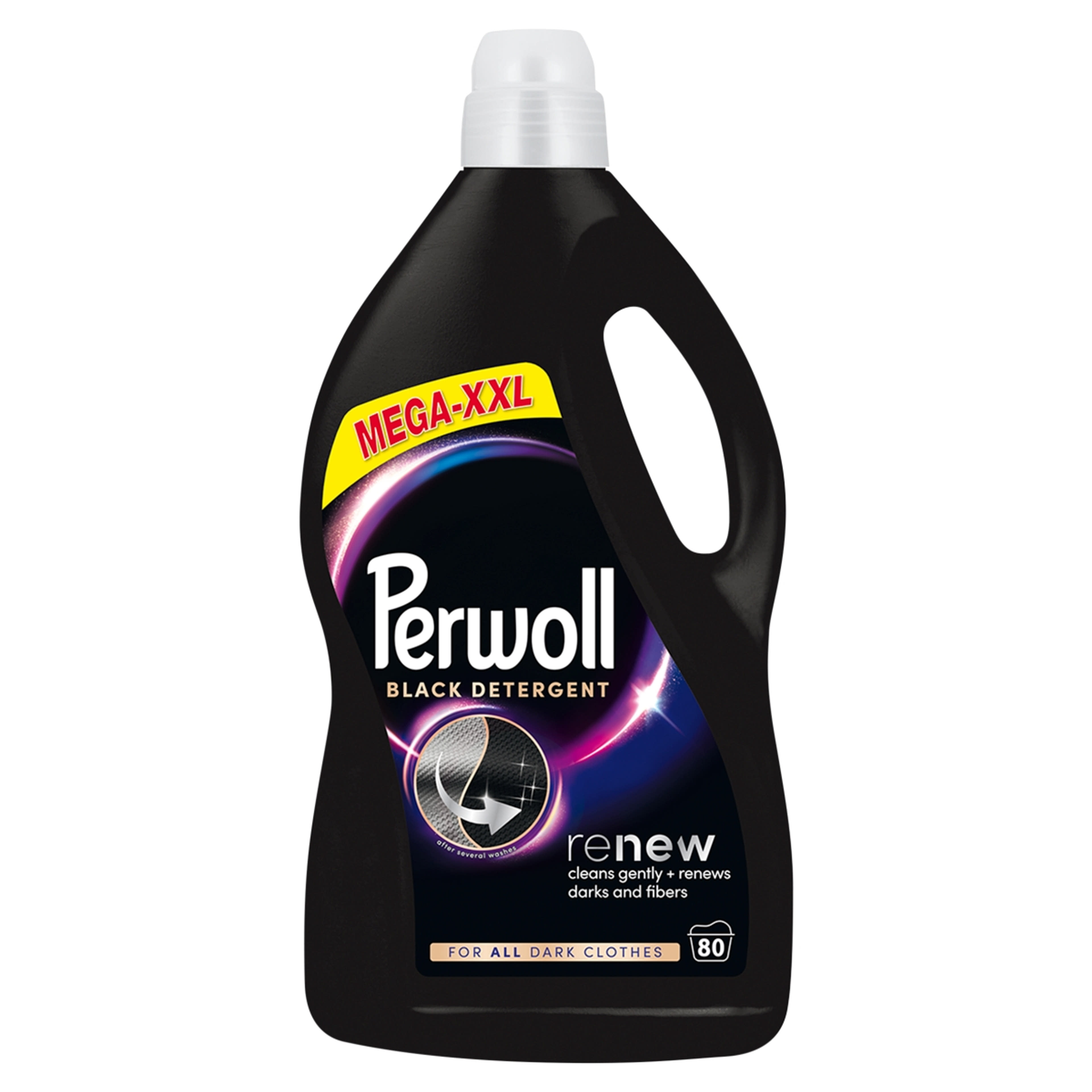 Perwoll Renew Black folyékony mosószer fekete és sötét textíliákhoz 80 mosás - 4000 ml