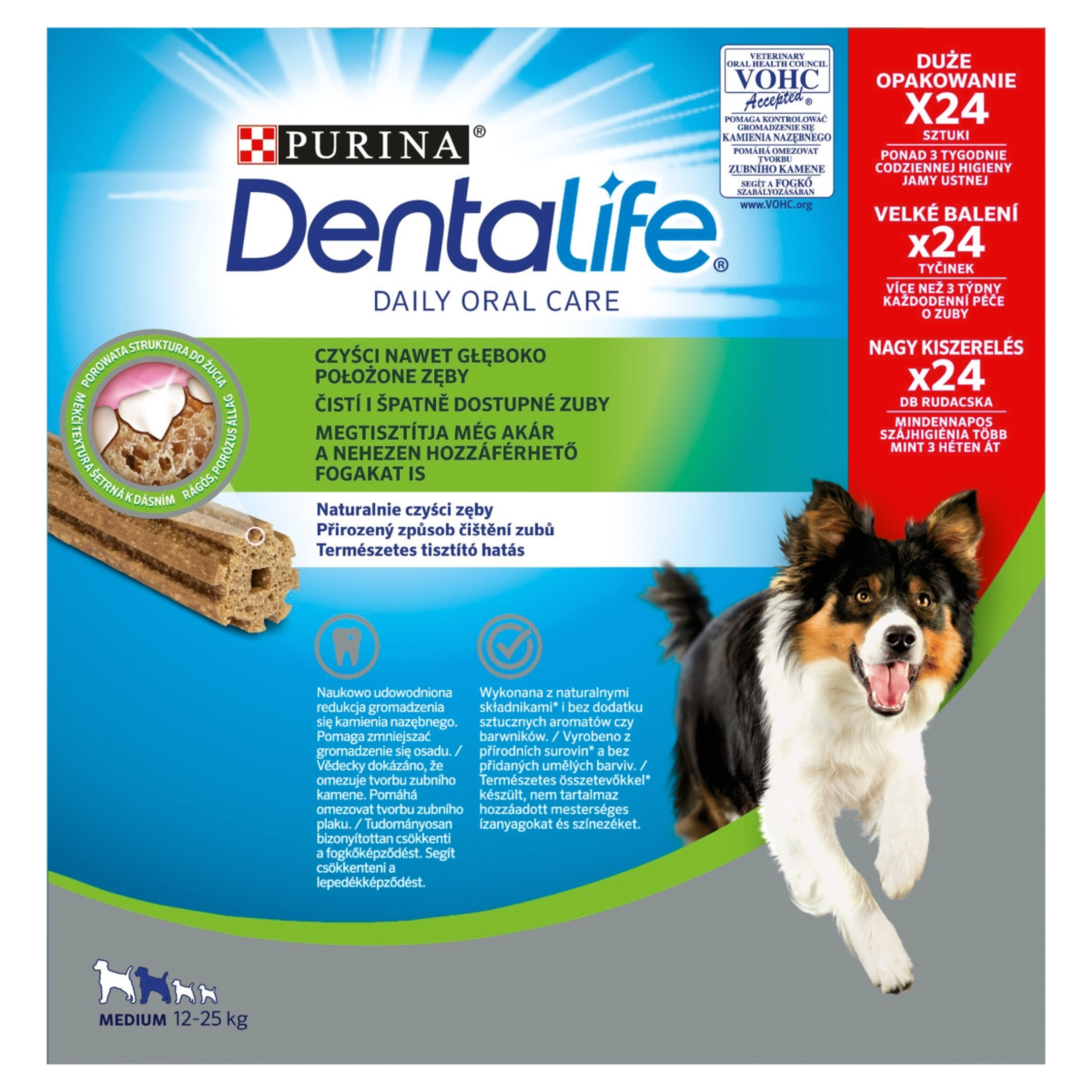 Dentalife medium jutifalat kutyáknak (8*69g) - 552 g