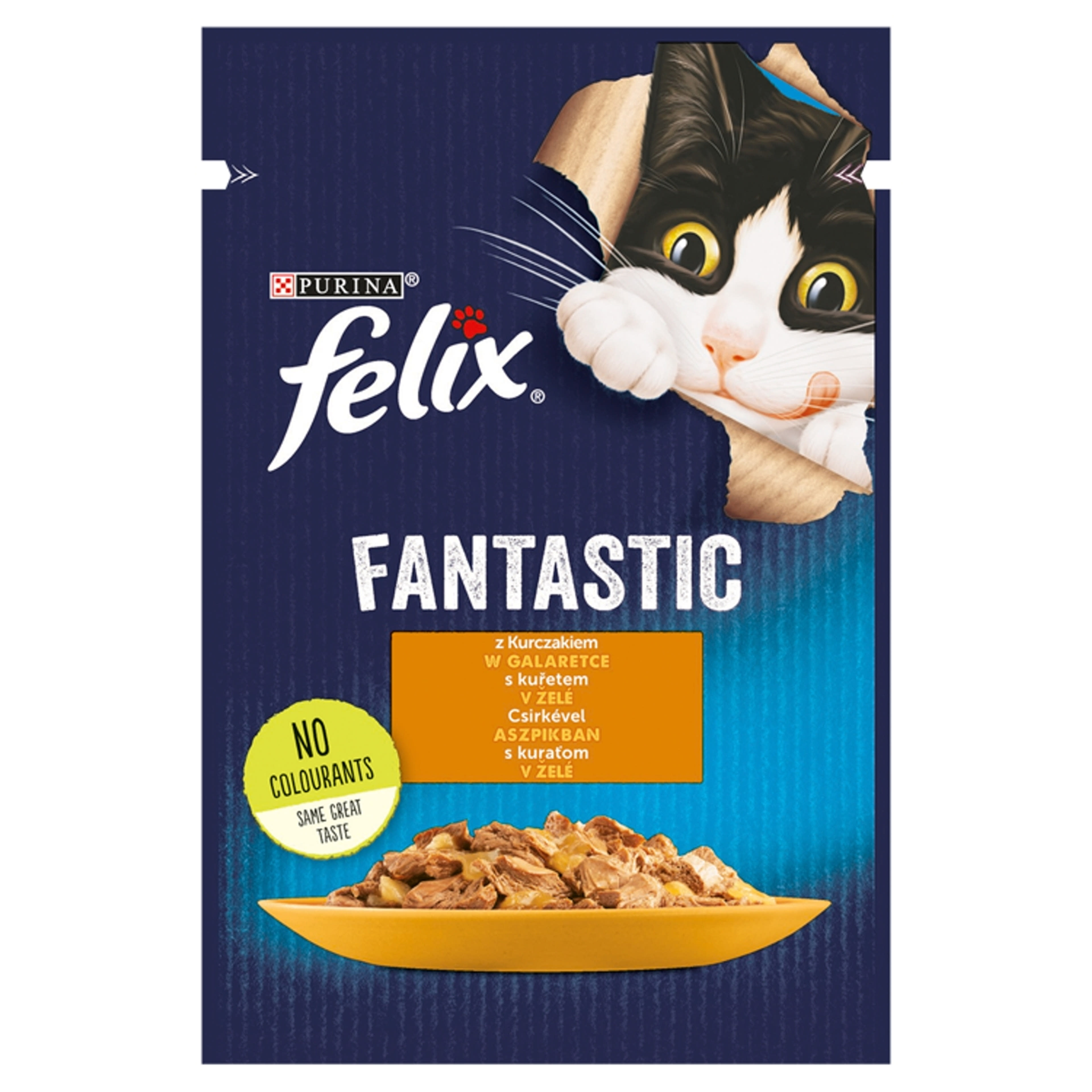 Felix Fantastic alutál macskáknak csirkével aszpikba -  85 g