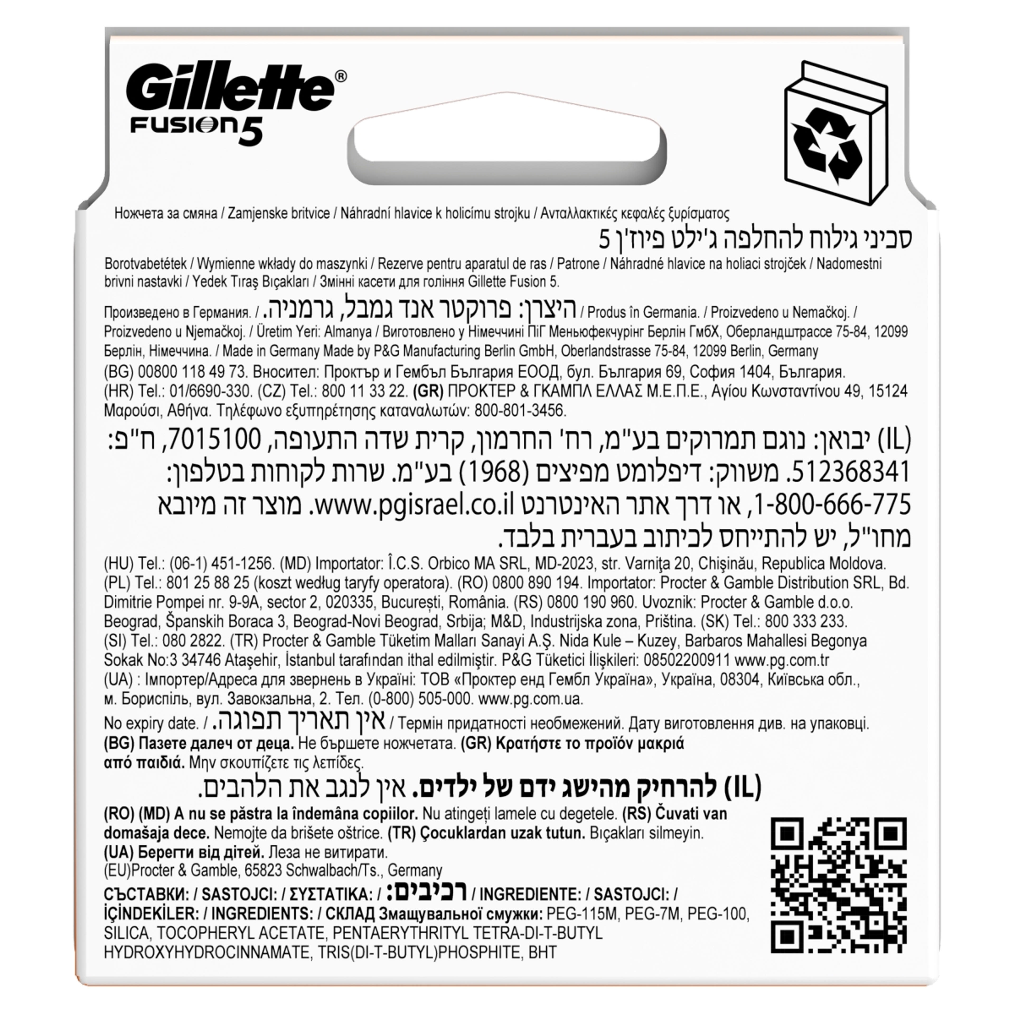 Gillette Fusion5 pótfejek férfi Borotvához - 12 db-2