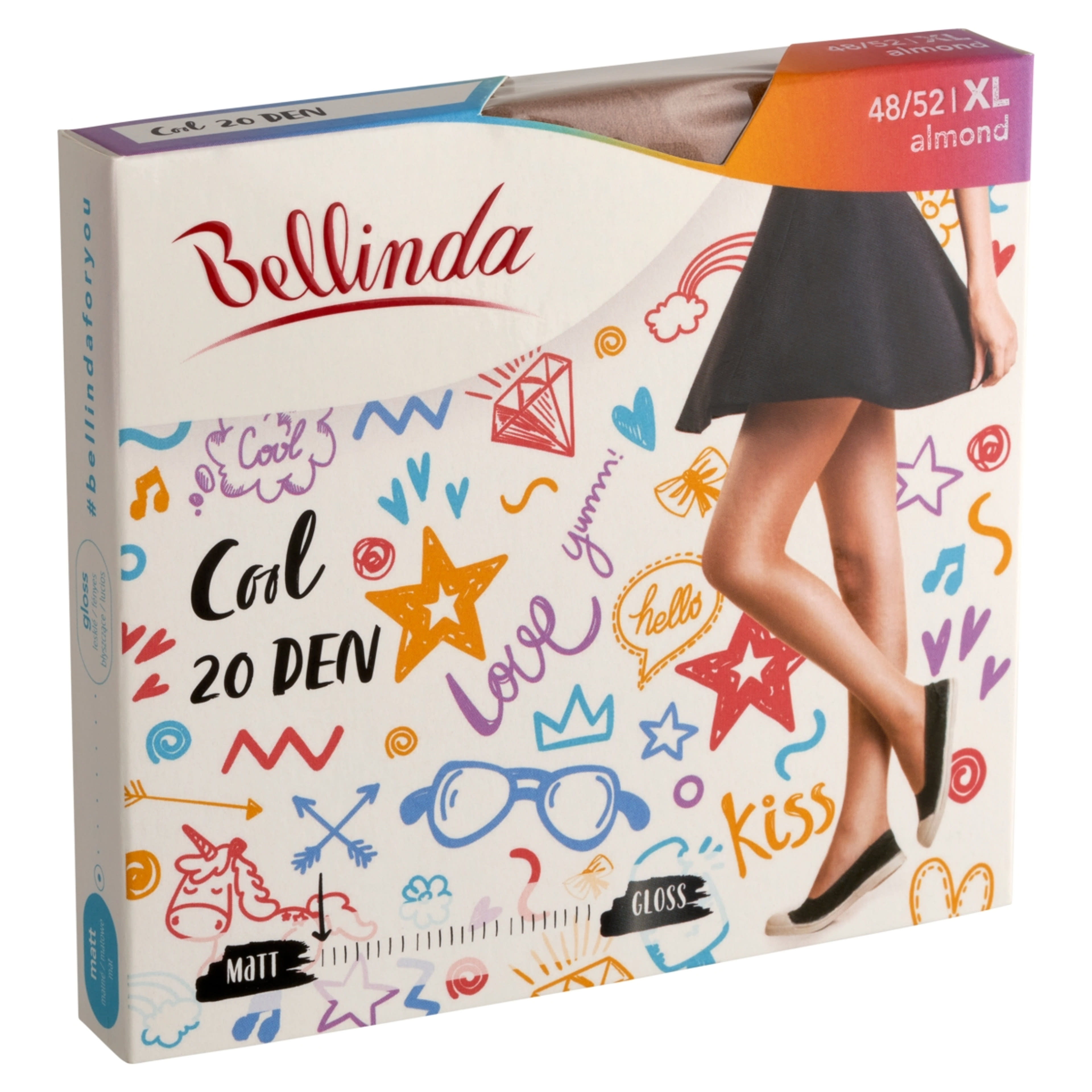 Bellinda Cool 20 Den Almond XL Harisnya - 1 db-2