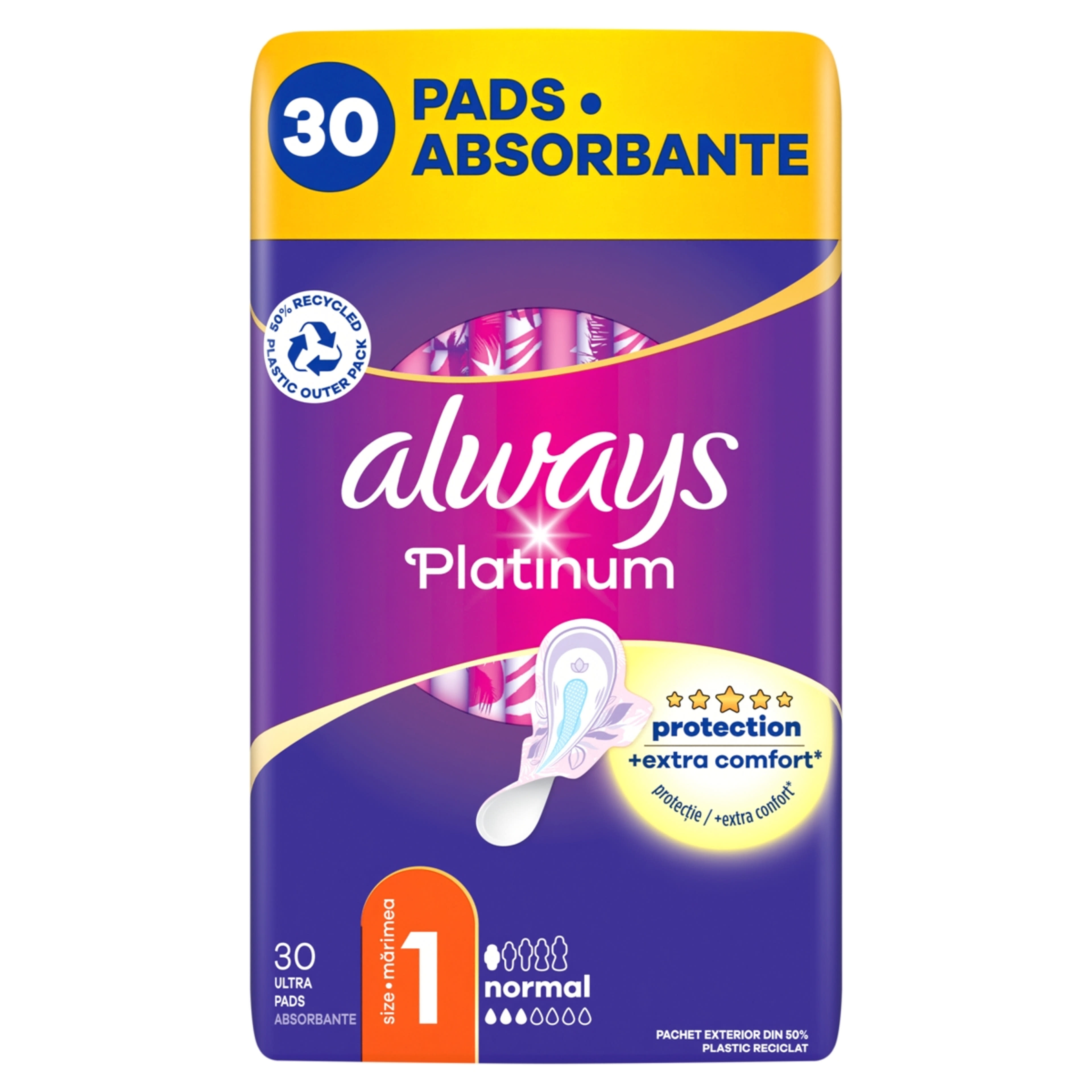 Always quattro ultra platinum normal egészségügyi betét - 30 db