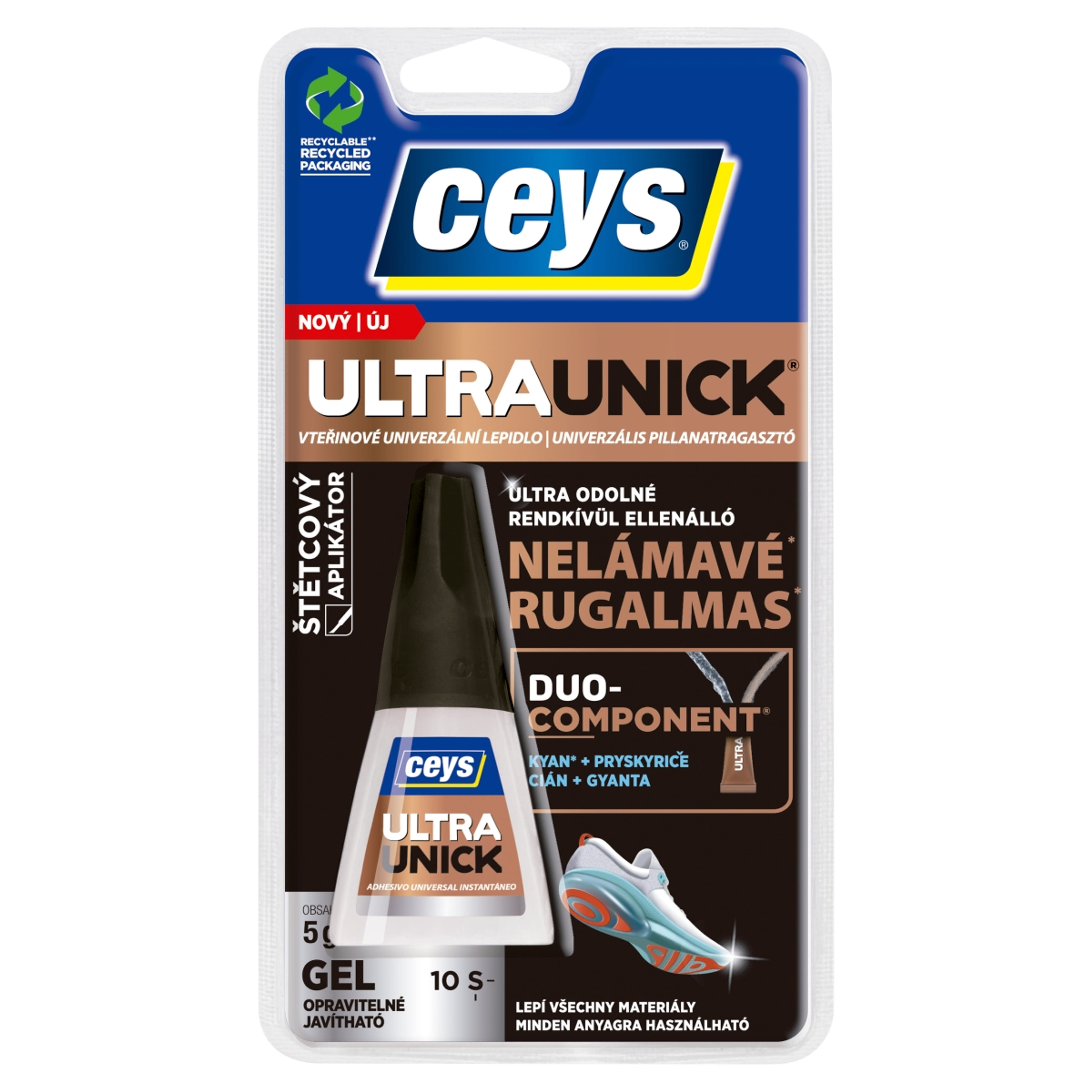 Ceys Ultra Unic ecsetes pillanatragasztó gél - 5 g-1