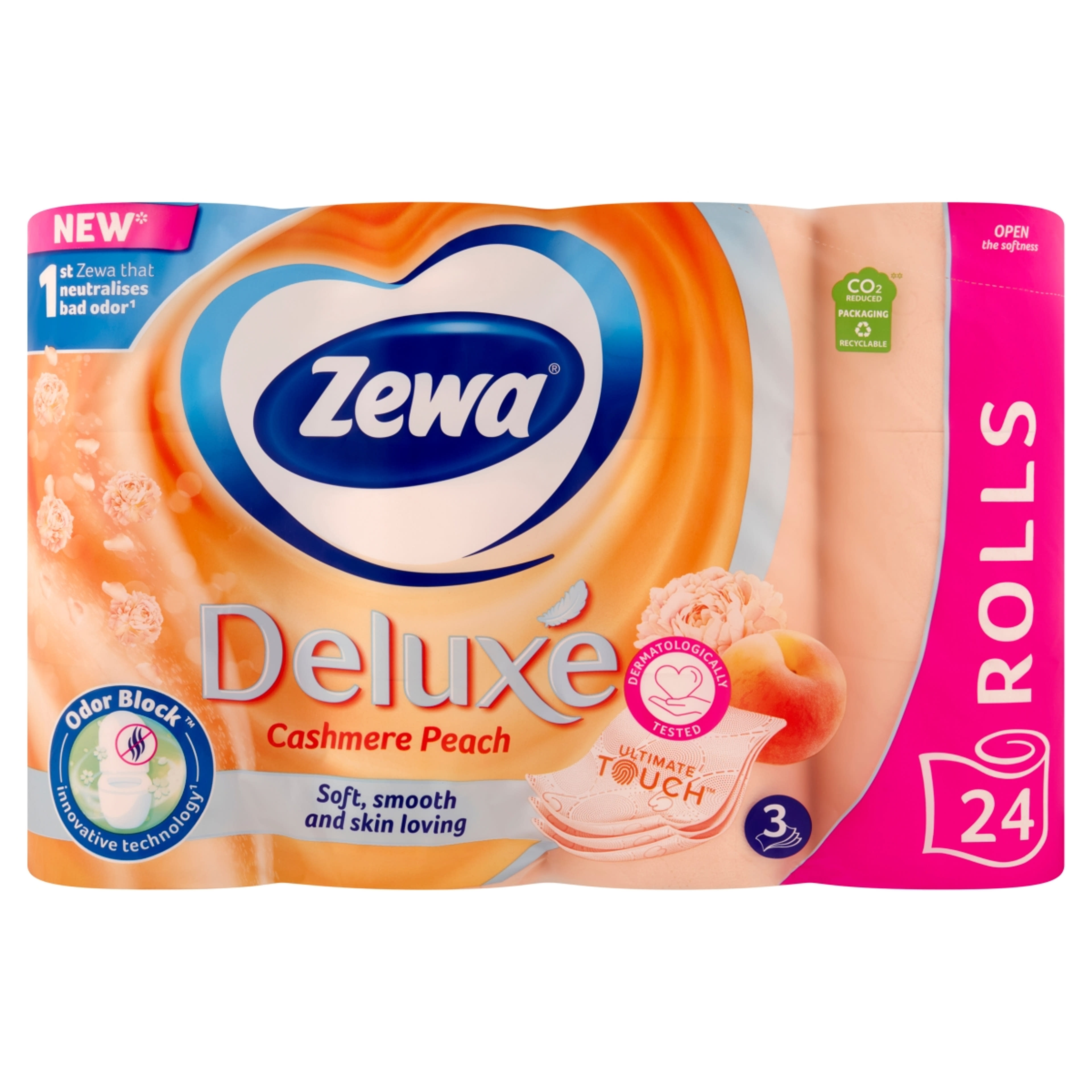 Zewa Deluxe Cashmere Peach toalettpapír 3 rétegű - 24 db