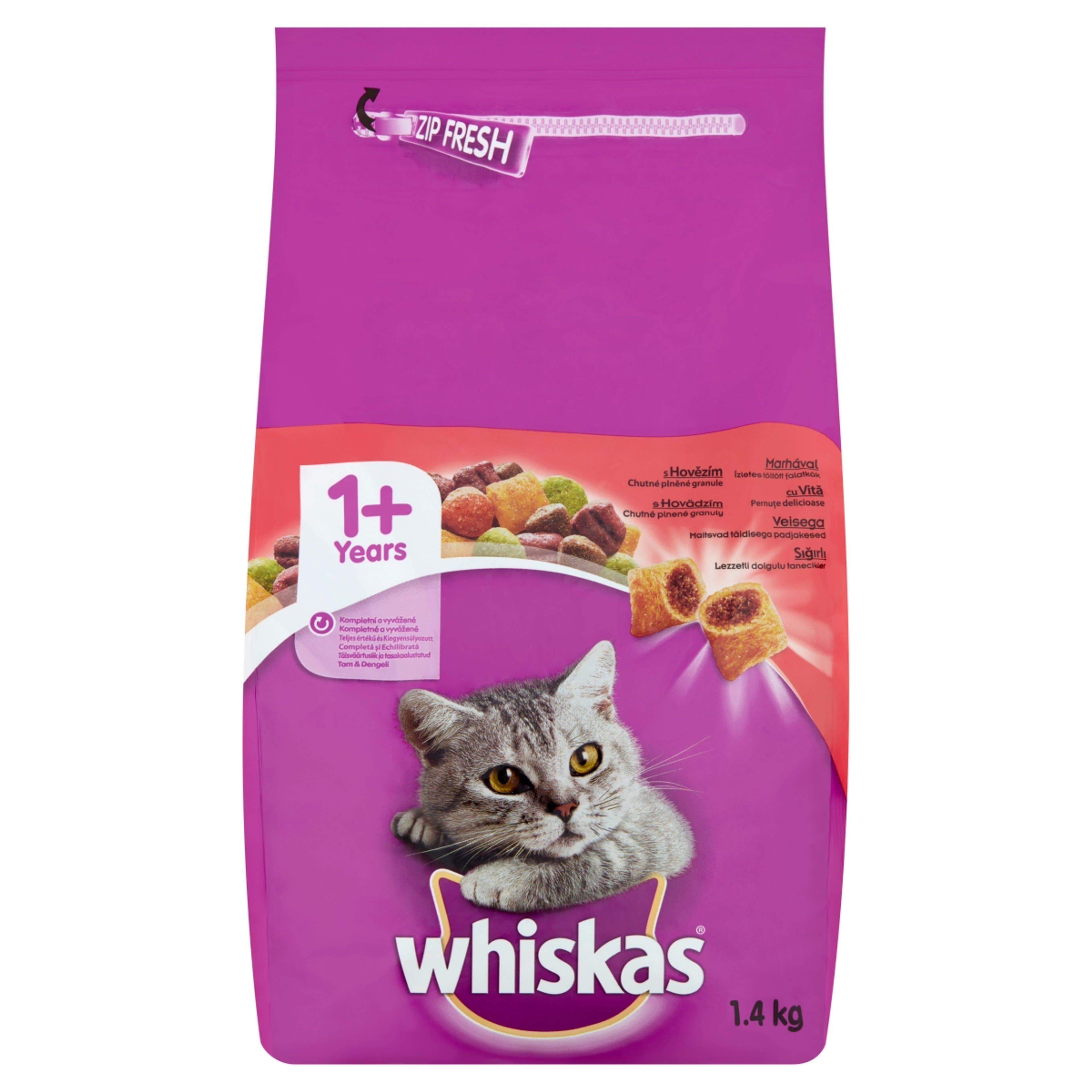 Whiskas szárazeledel marha macskáknak - 1,4 kg