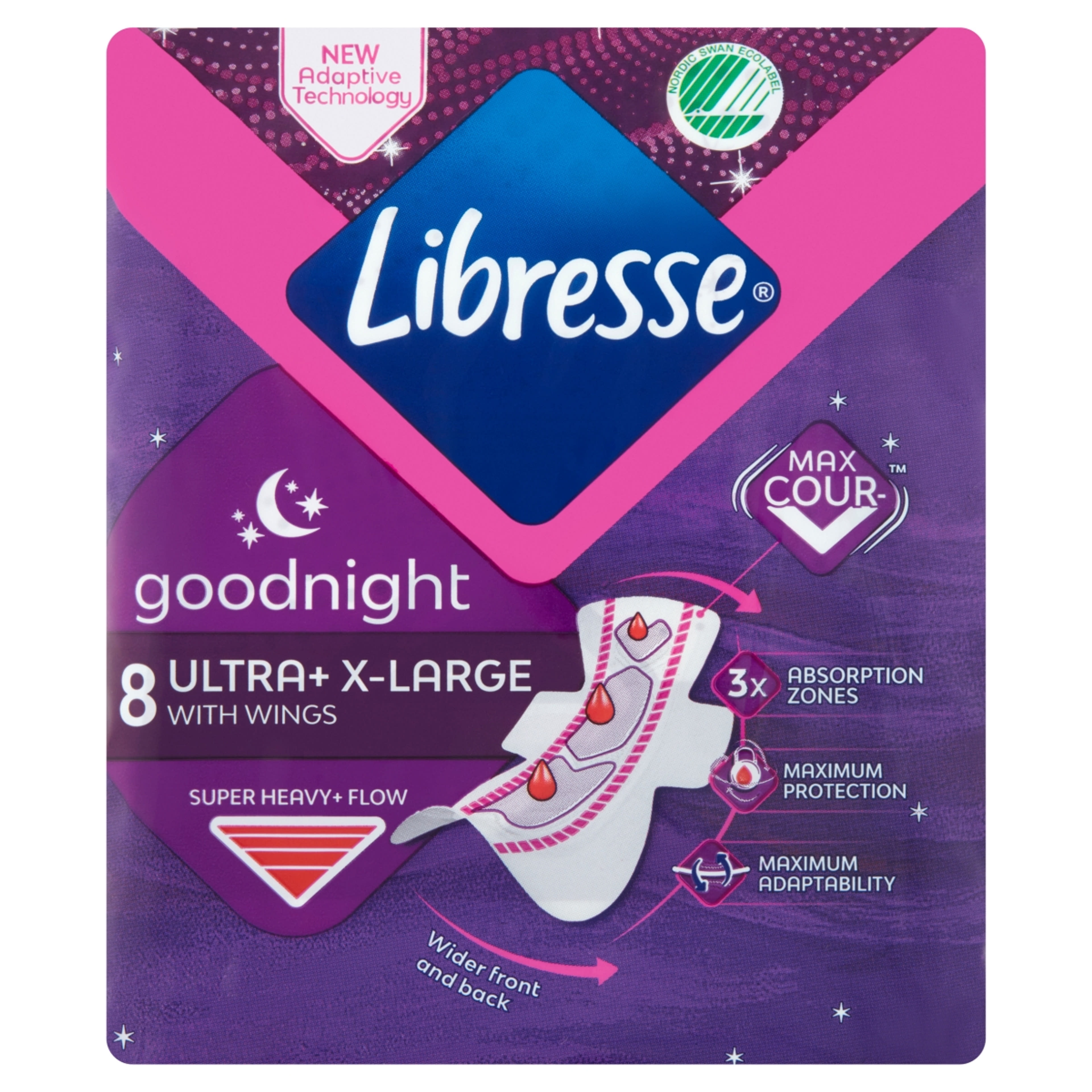 Libresse Ultra Night Extra Wing egészségügyi betét - 8 db