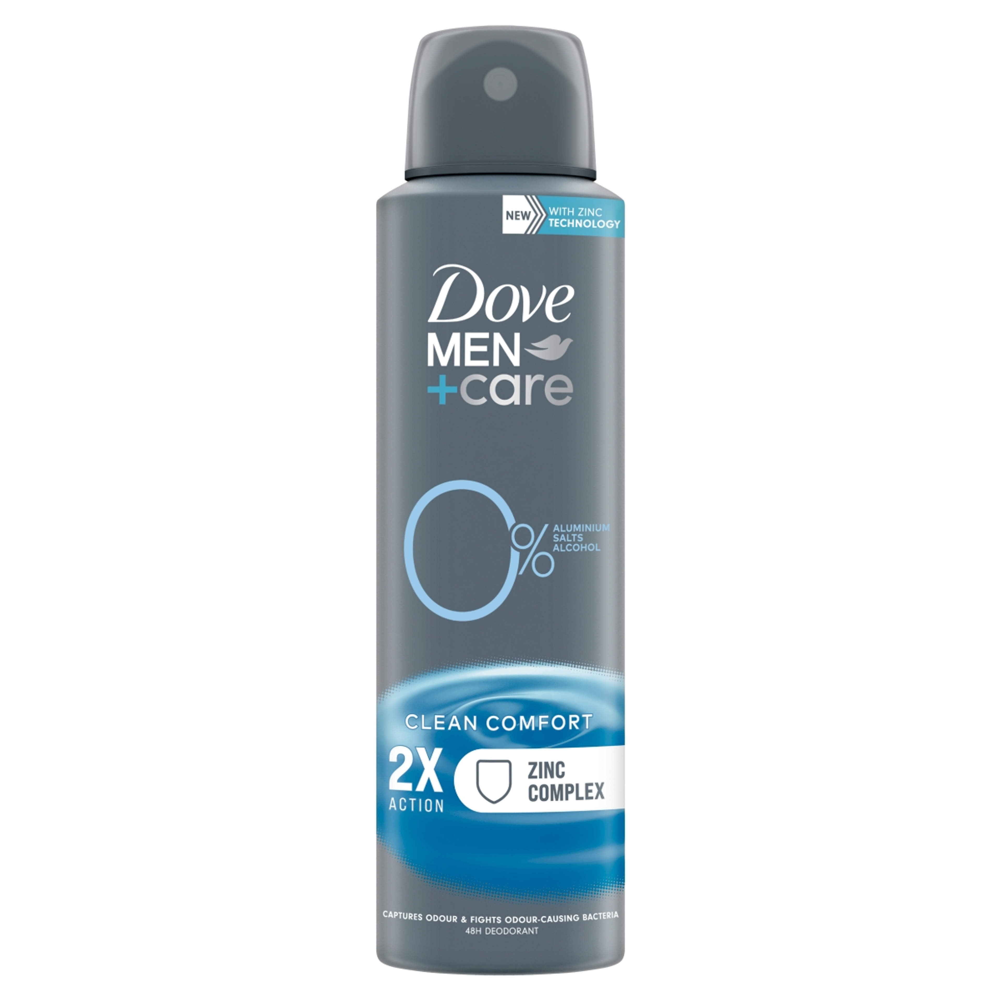 Dove deo men+care 0% clean comfort férfi - 150 ml