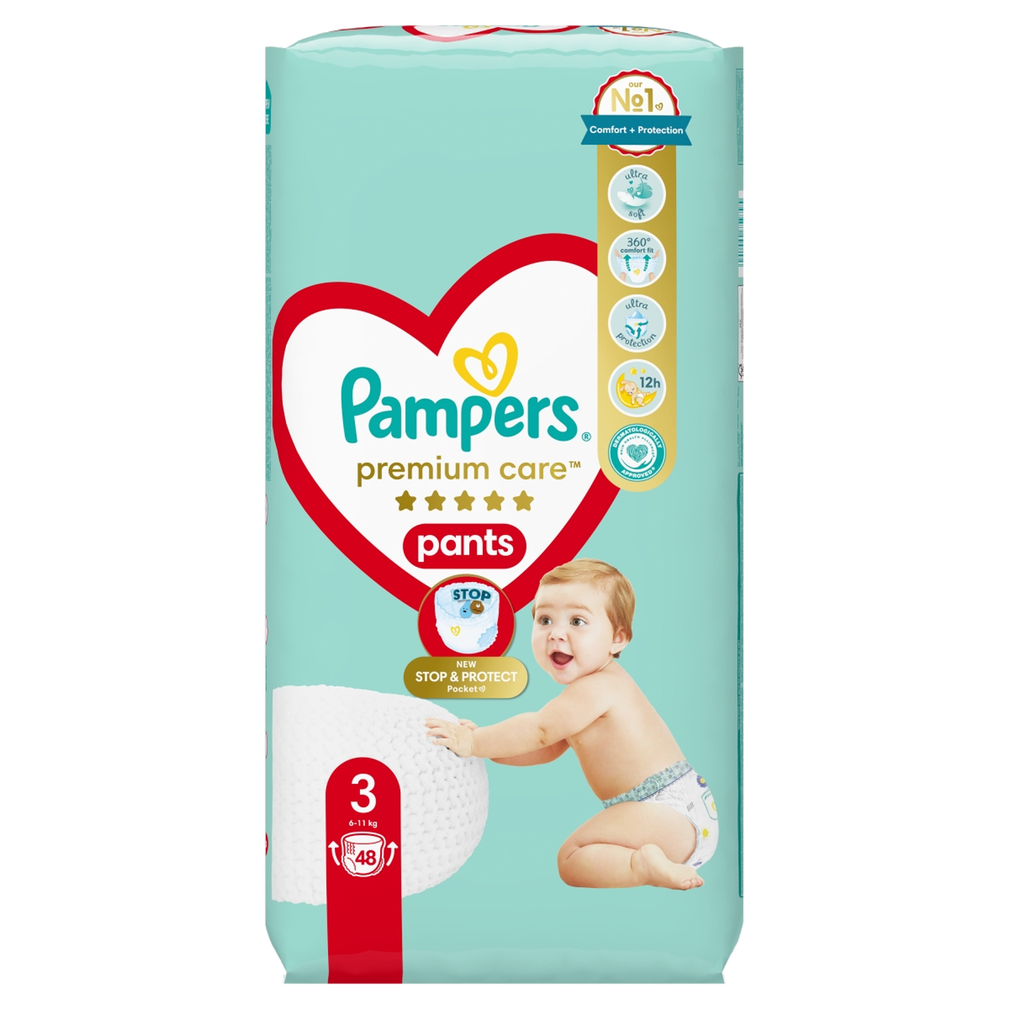 Pampers Premium Care Pants 3-as 6-10kg - 48 db-1