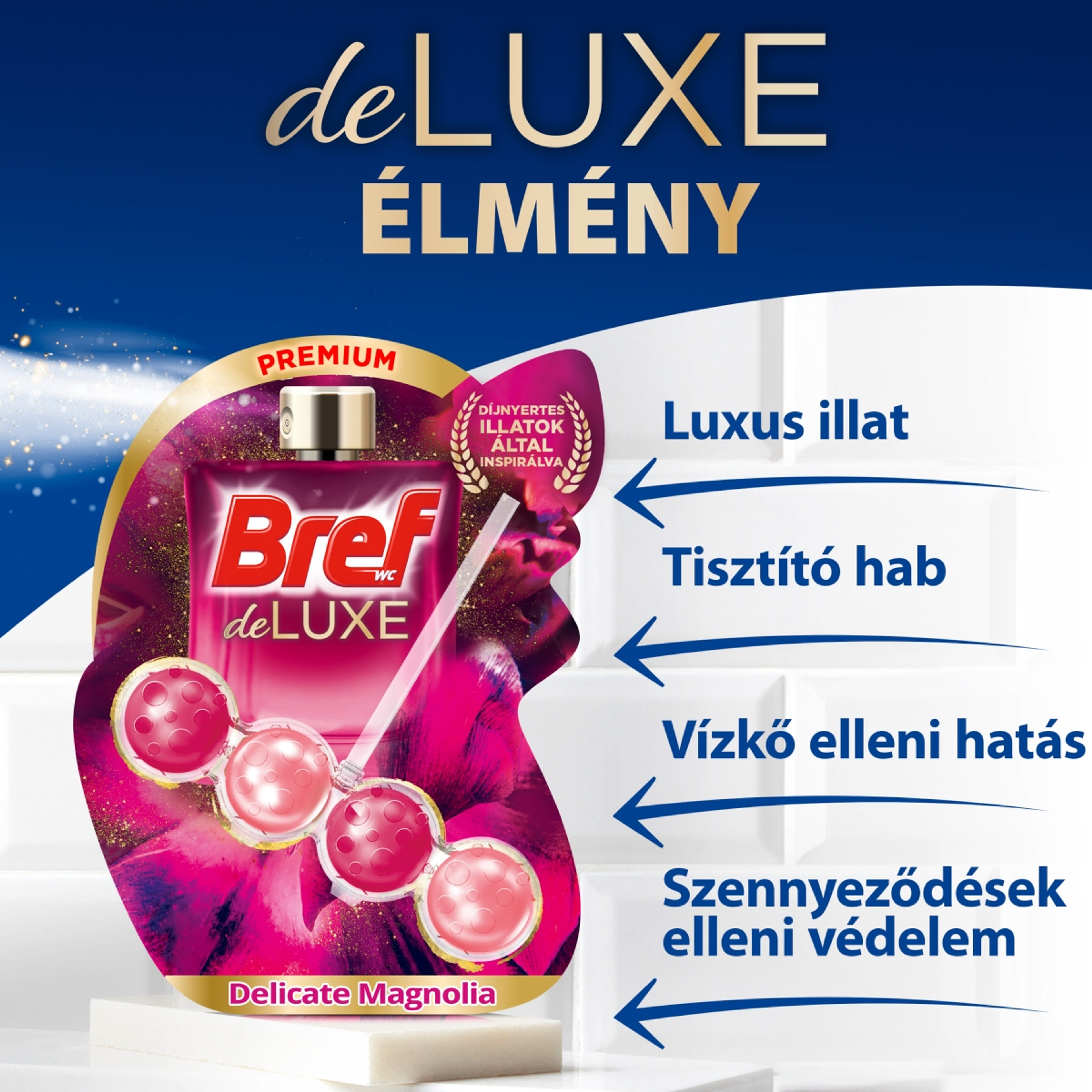 Bref Deluxe Delicate Magnolia WC illatosító (3x50 g) - 150 g-2