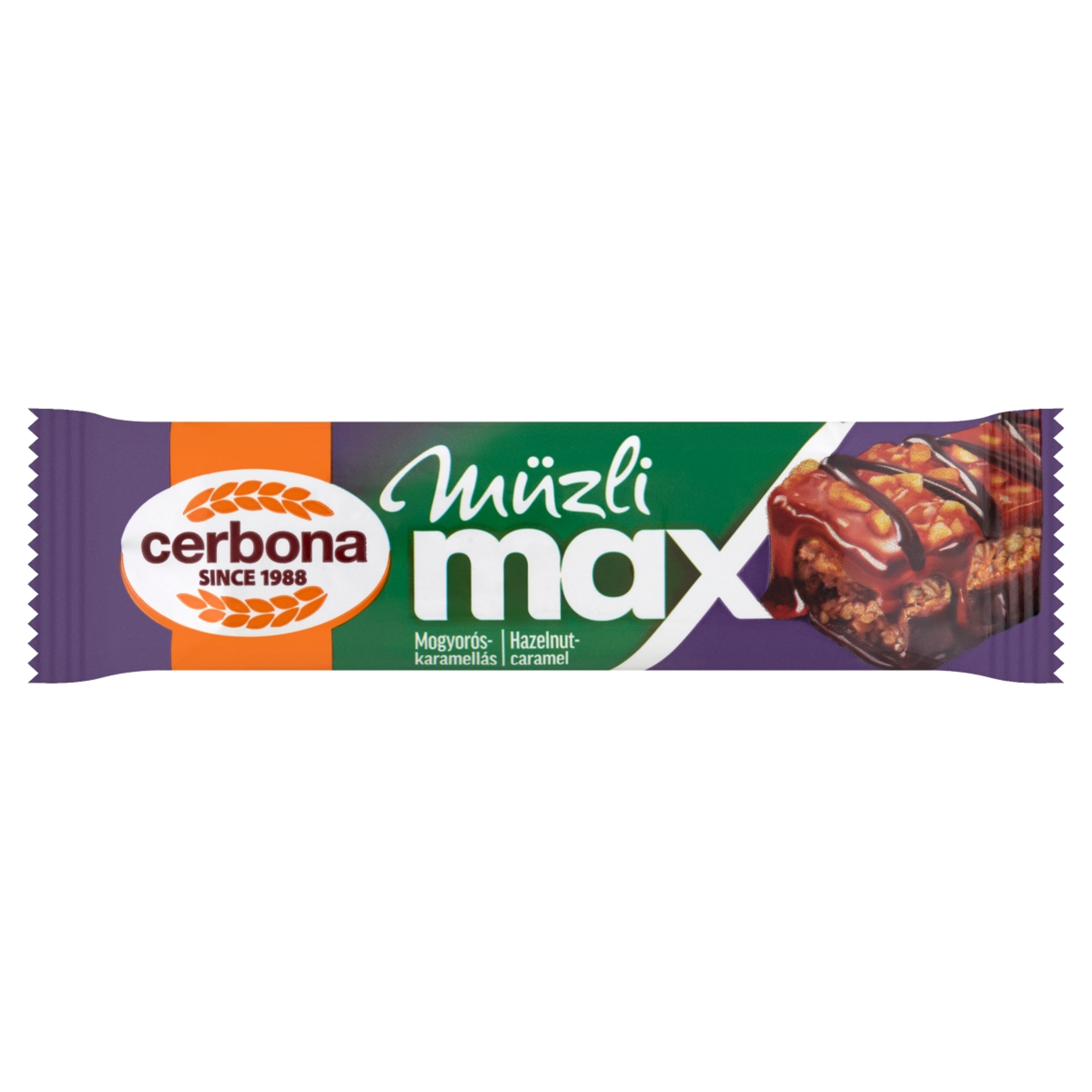 Cerbona Max mogyorós-karamell szelet - 30 g-1