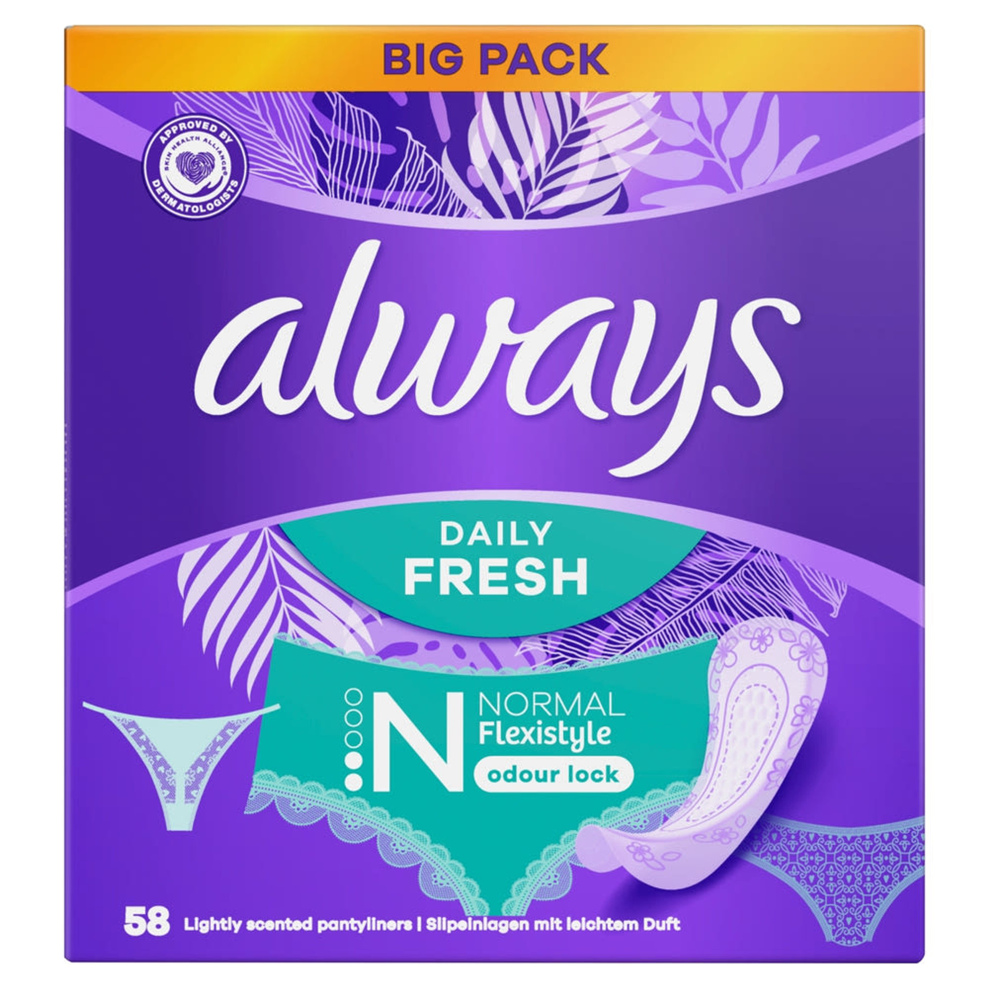 Always Dailies Fresh & Protect Flexistyle tisztasági betét - 58 db