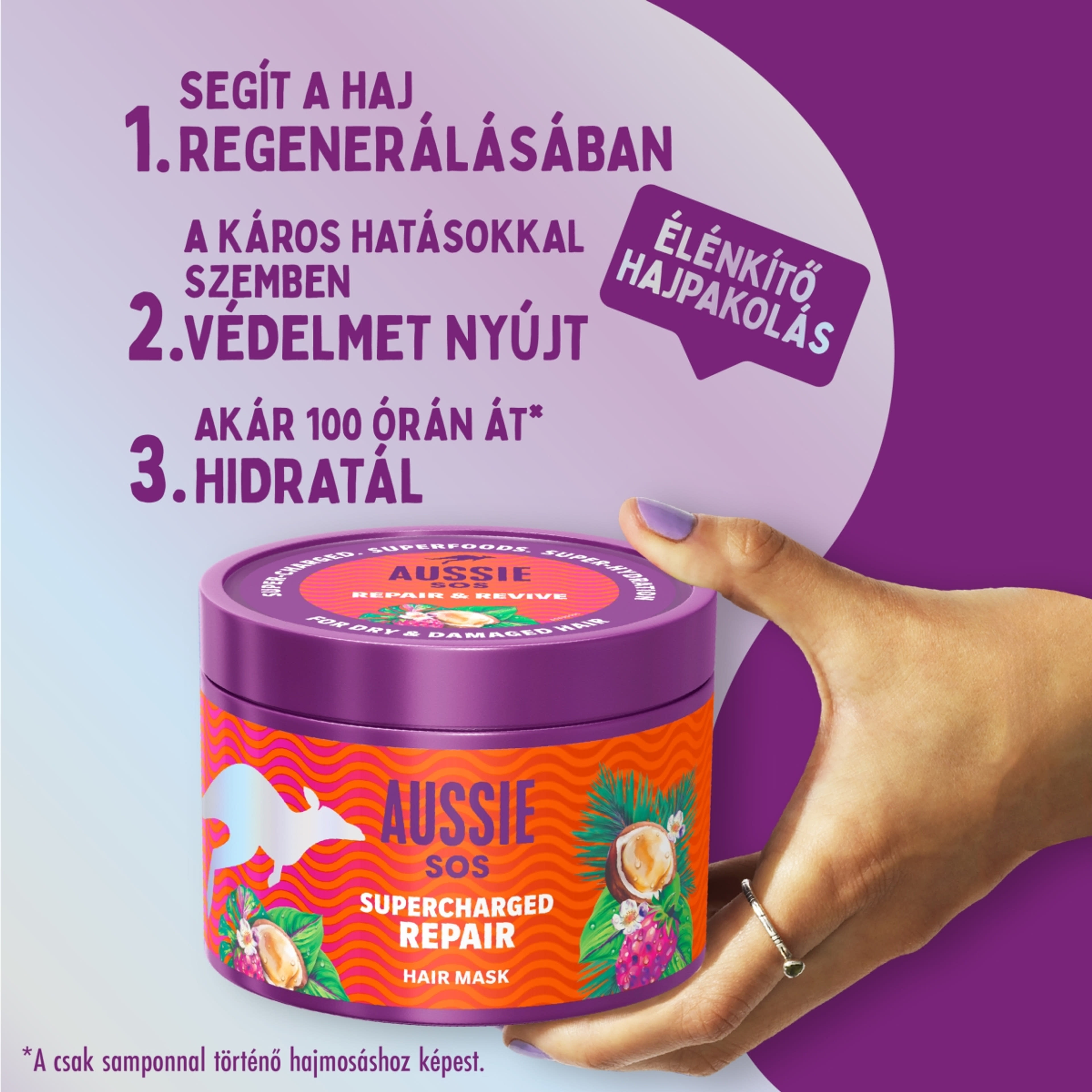 Aussie SOS Repair Masque Intensive hajpakolás - 500 ml-3