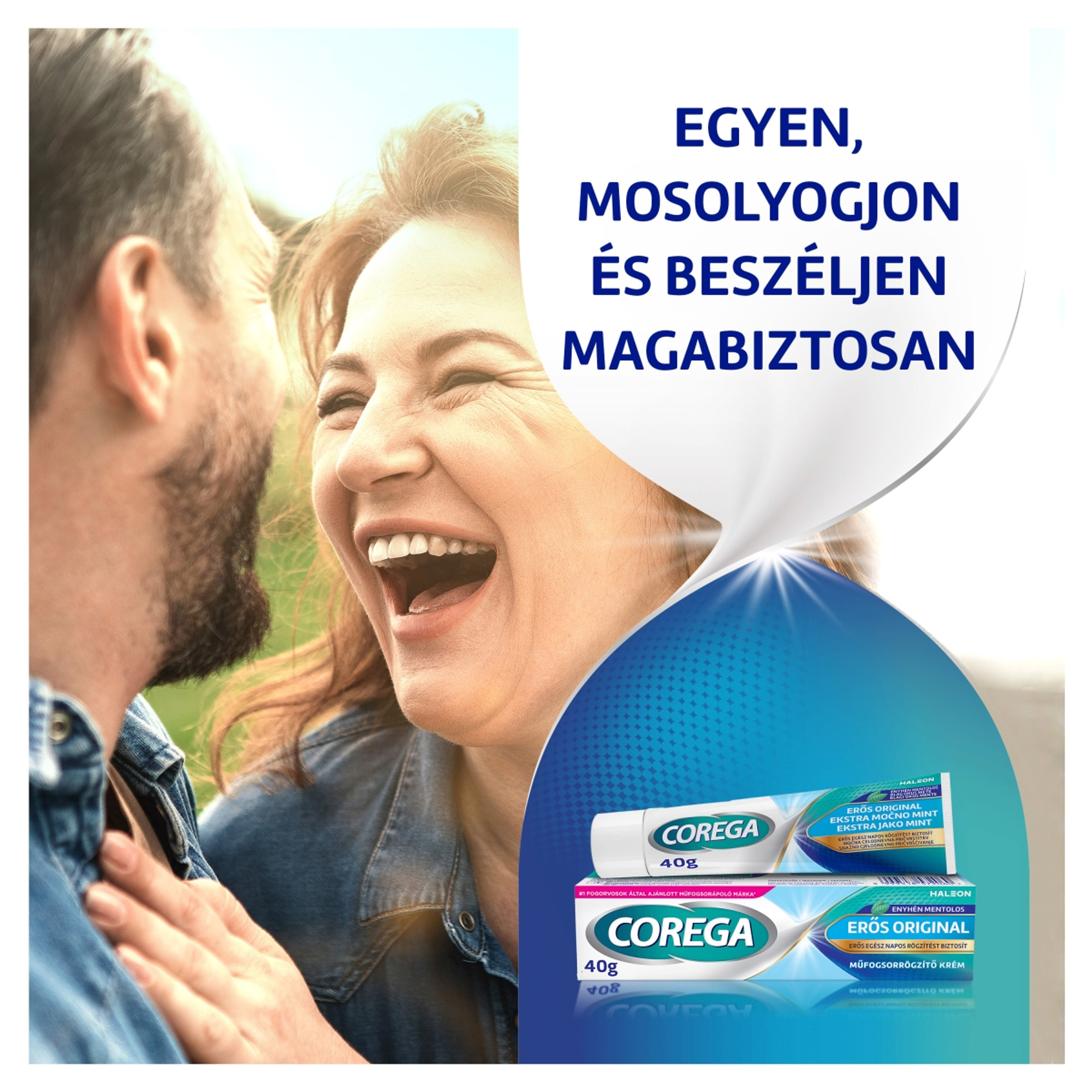 Corega Erős Rögzítés XL műfogsorrögzítő krém - 70 g-3