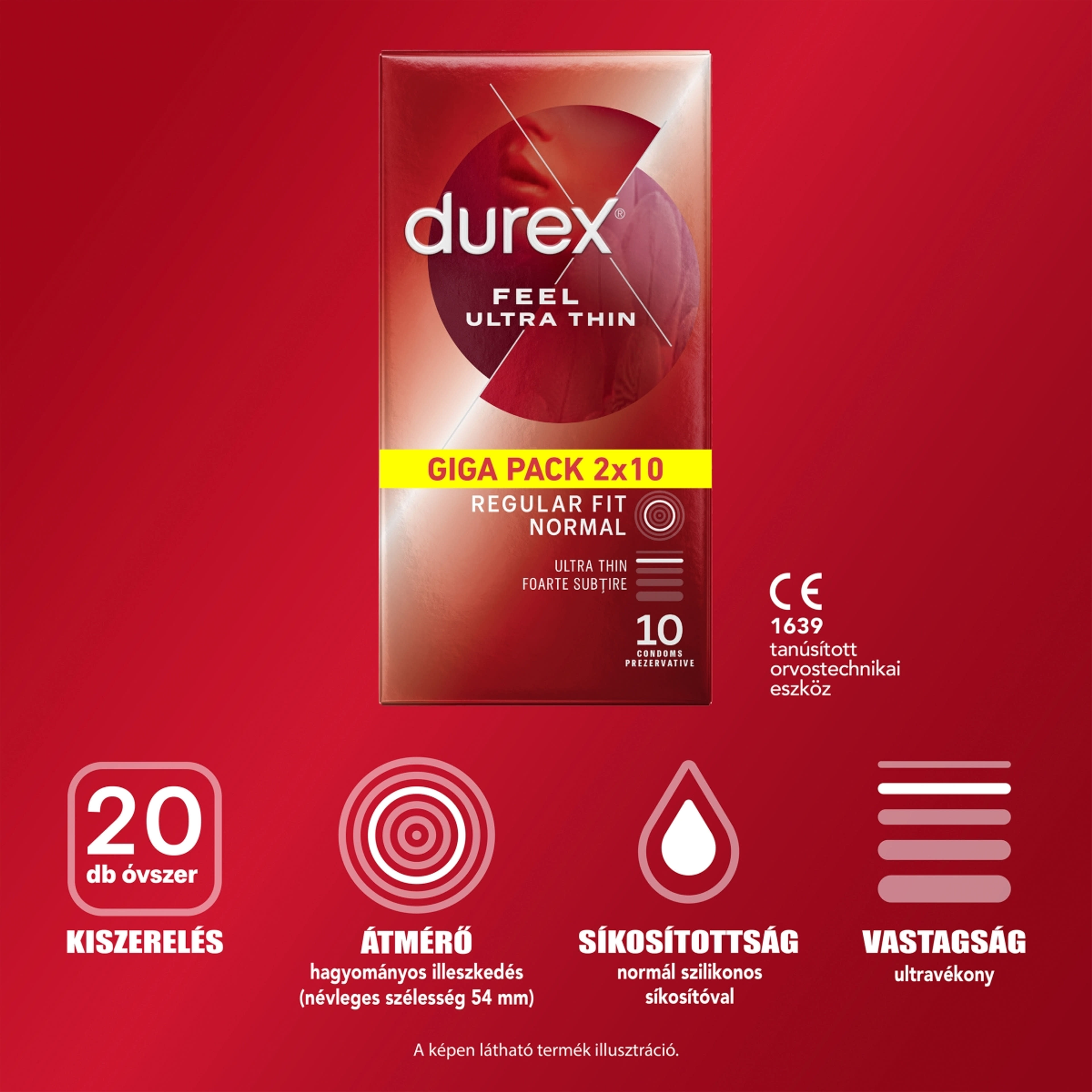 Durex Feel Ultra Thin óvszer - 20 db-3