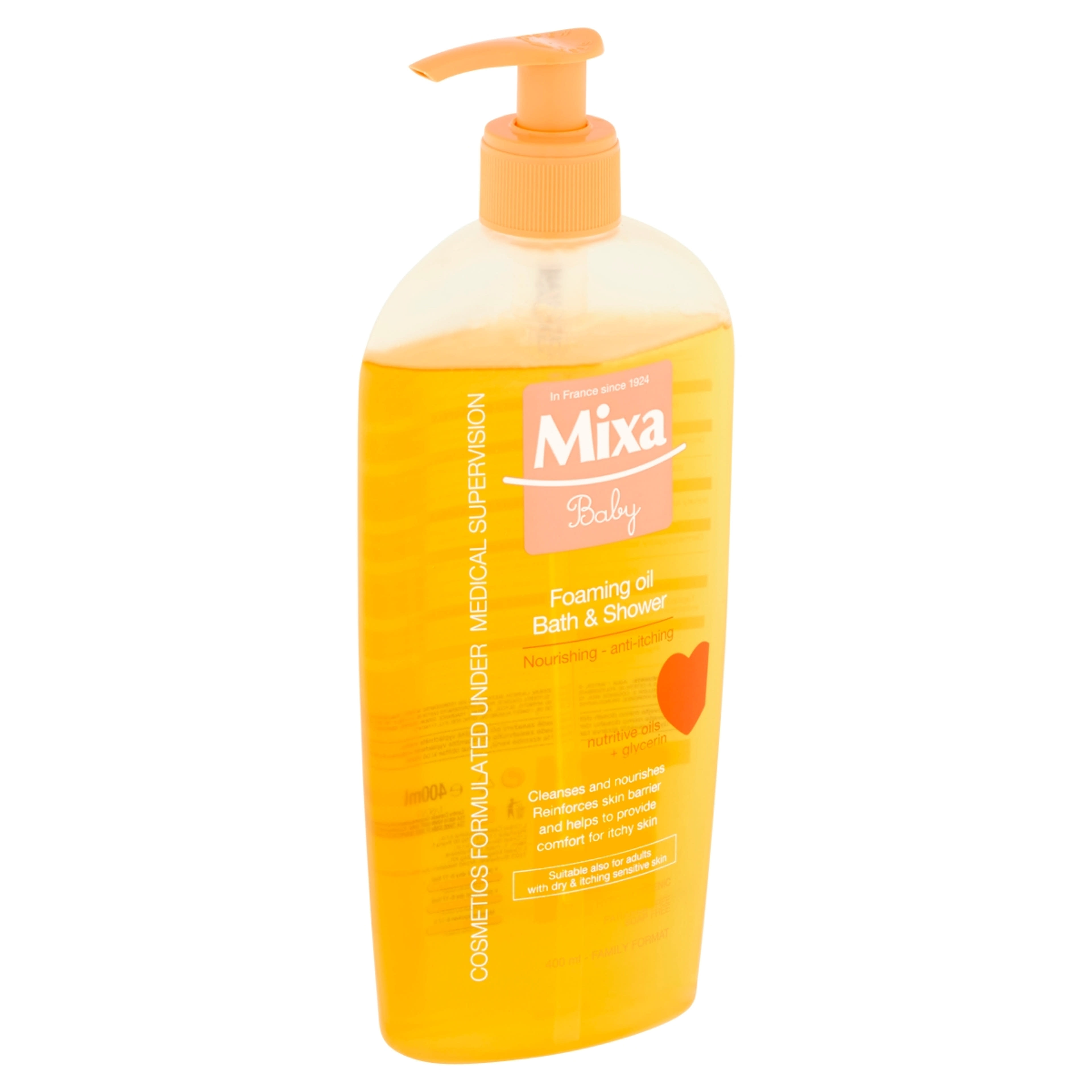Mixa habzó olaj fürdetéshez és zuhanyzáshoz  babáknak pumpás - 400 ml-2