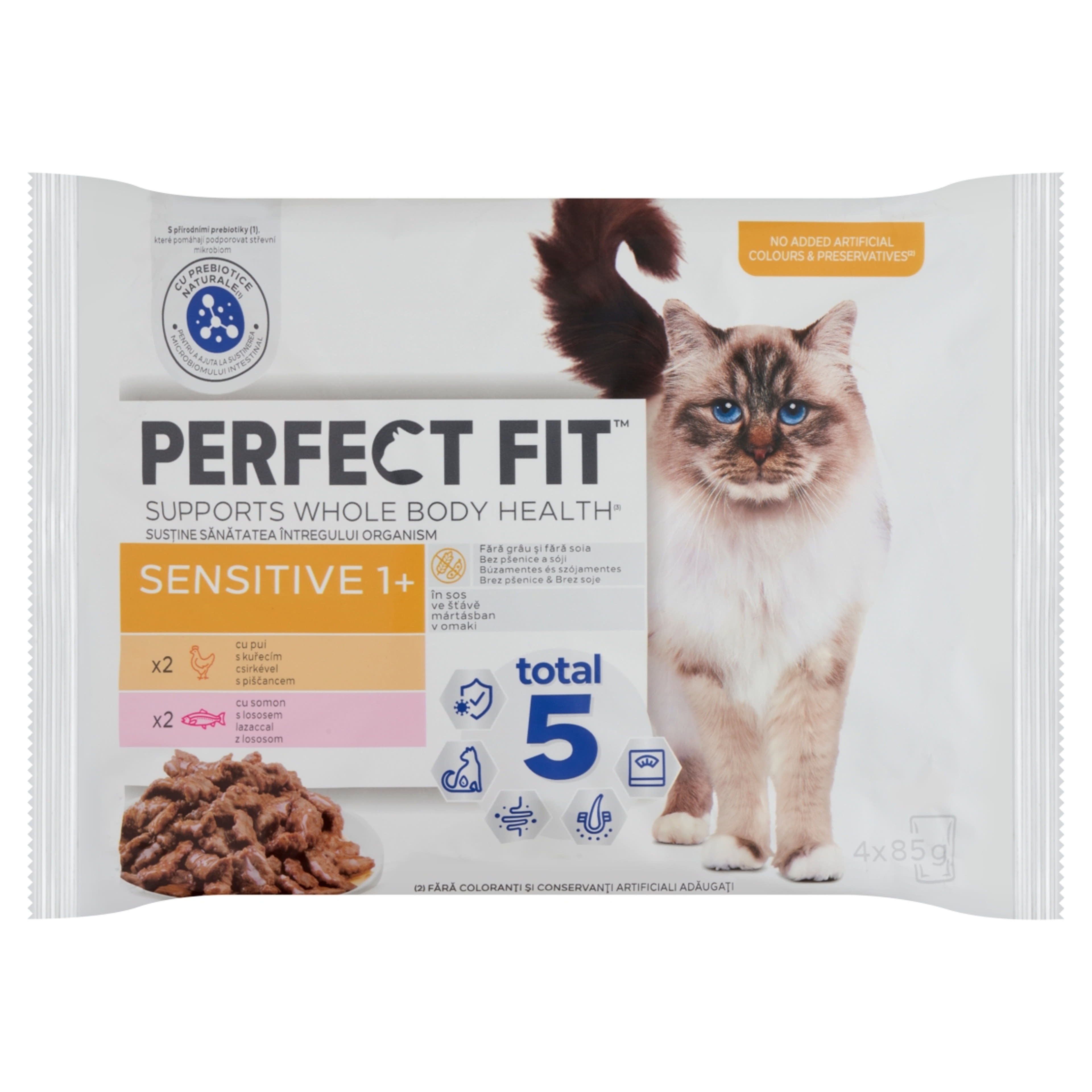 Perfect Fit Sensitive alutasak macskáknak csirkével és lazaccal - 340 g