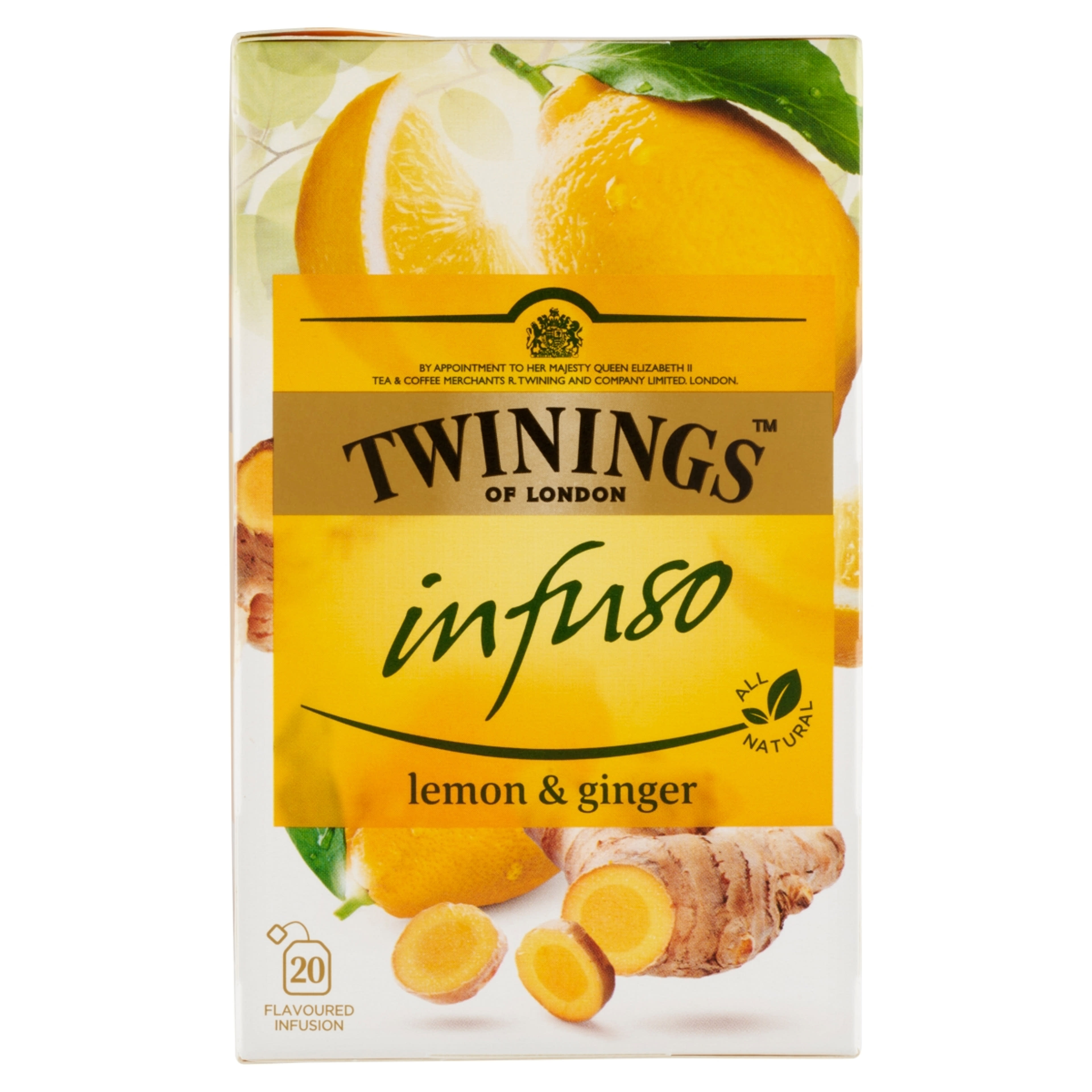 Twinings citrom és gyömbér herbatea 20 x 1,5g - 30 g