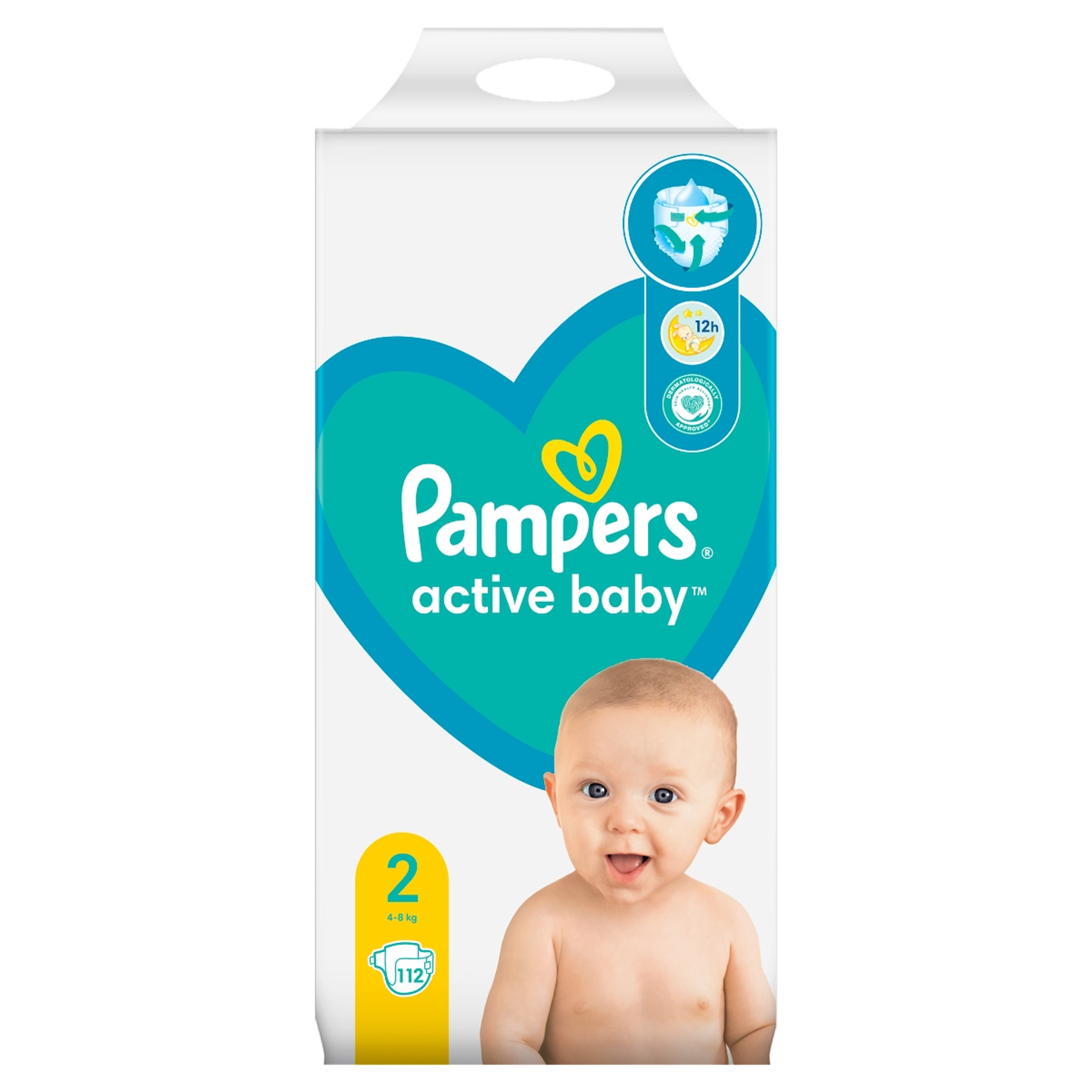 Pampers Active Baby mega pack+ 2-es 4-8 kg - 112 db
