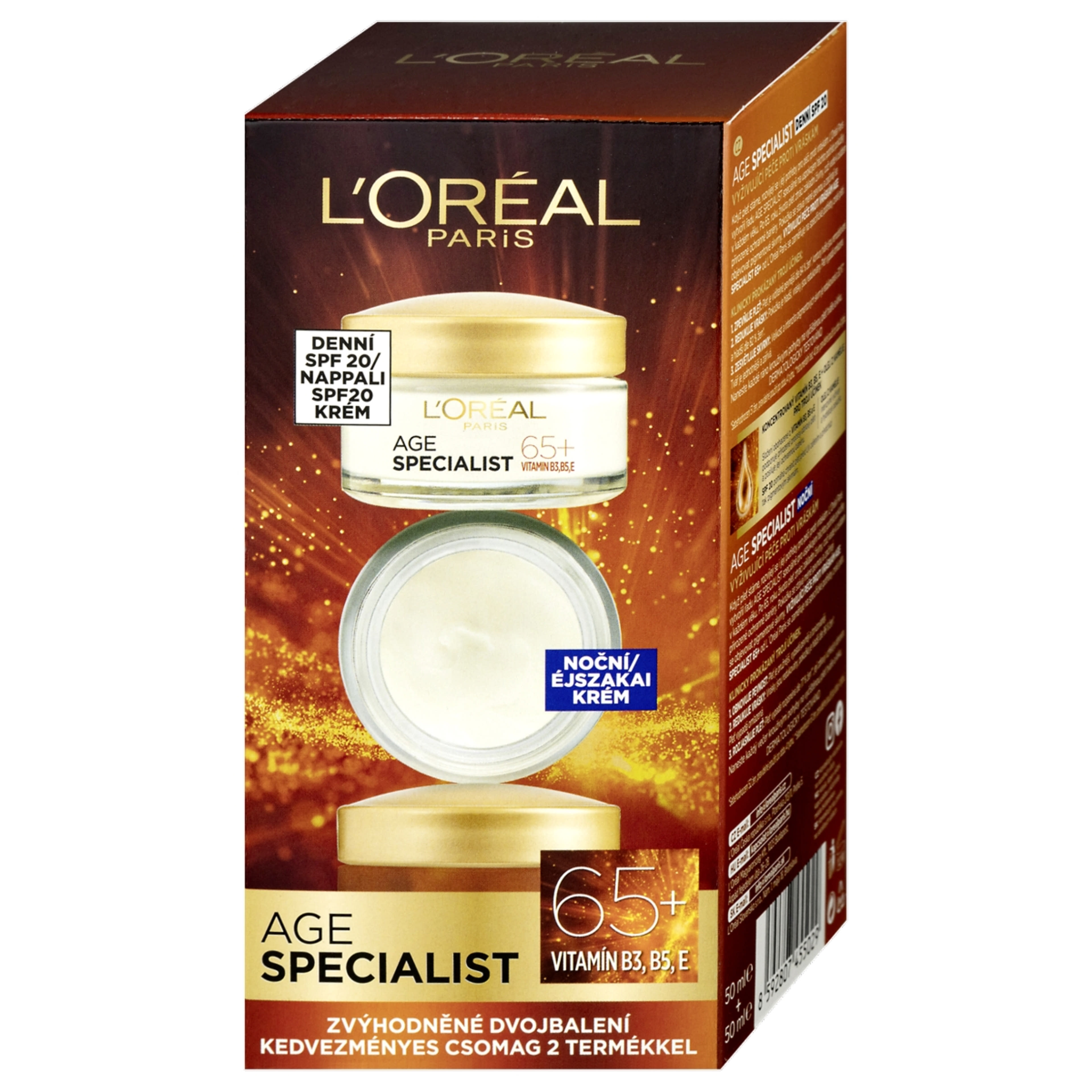L'Oréal Paris Age Specialist 65+ nappali és éjszaki krém duo - 100 ml