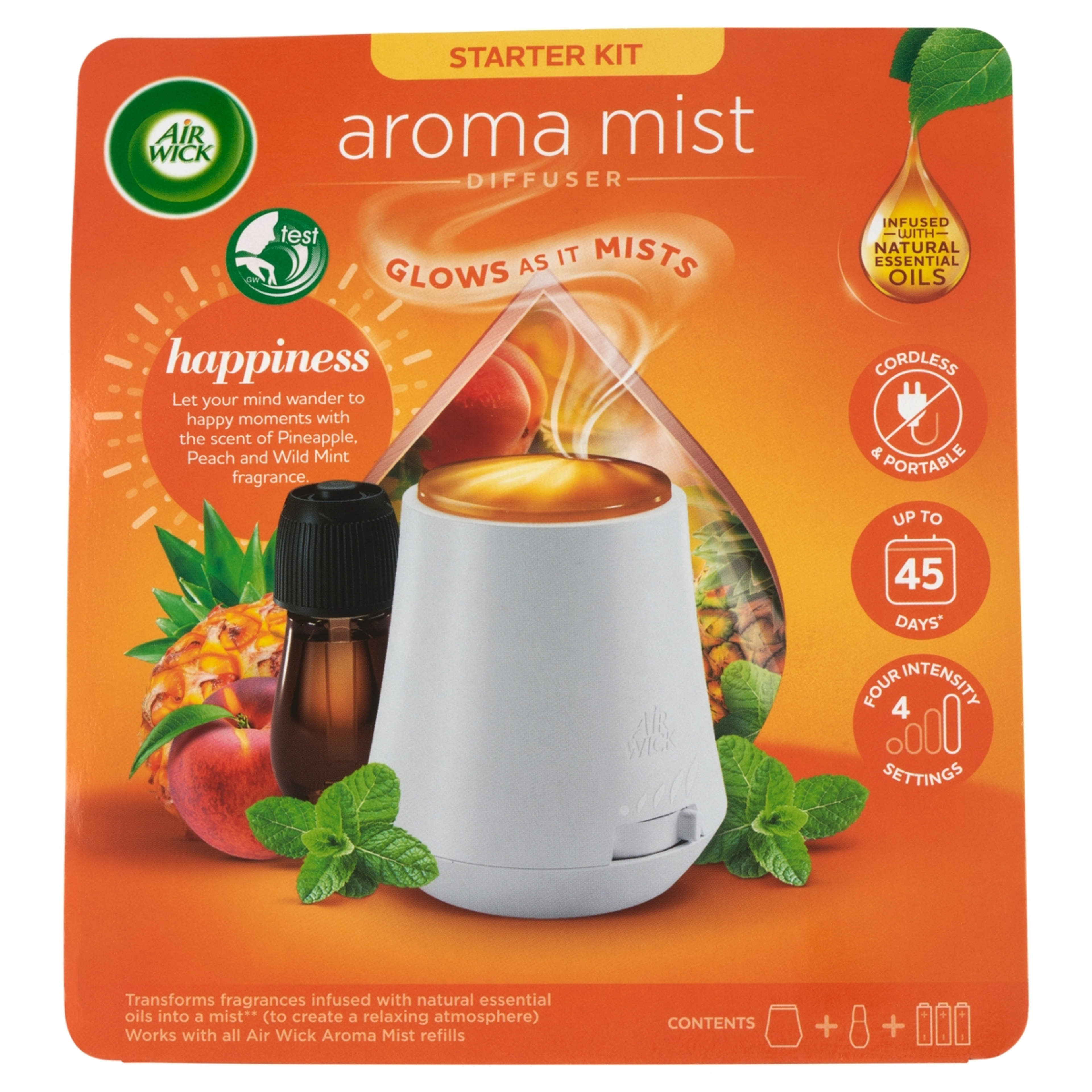 Air Wick Aroma Mist Boldog Pillanatok aroma diffúzor készülék és utántöltő - 20 ml-1