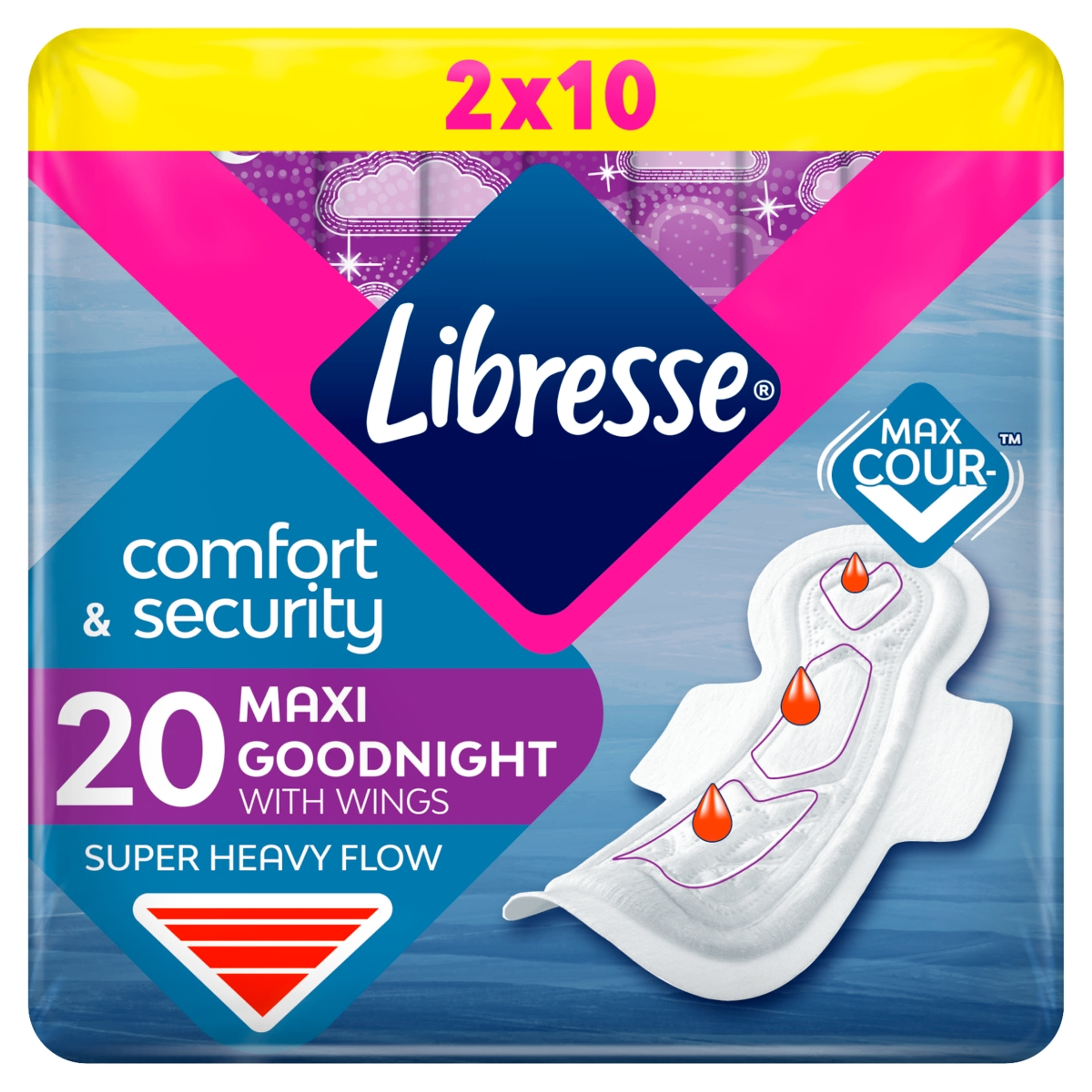 Libresse Maxi Goodnight With Wings egészségügyi betét - 20 db-5