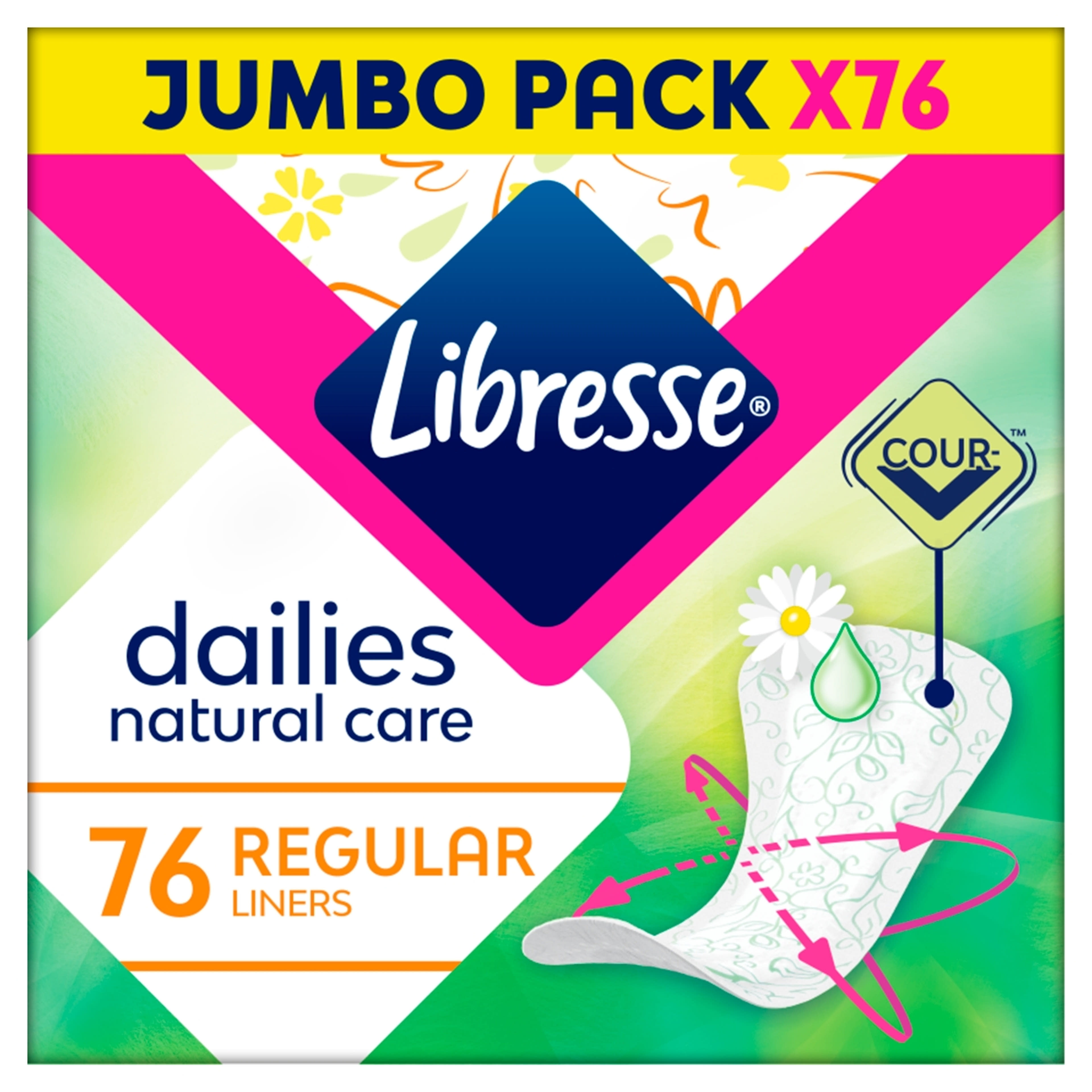 Libresse Natural Care normál tisztasági betét - 76 db-6