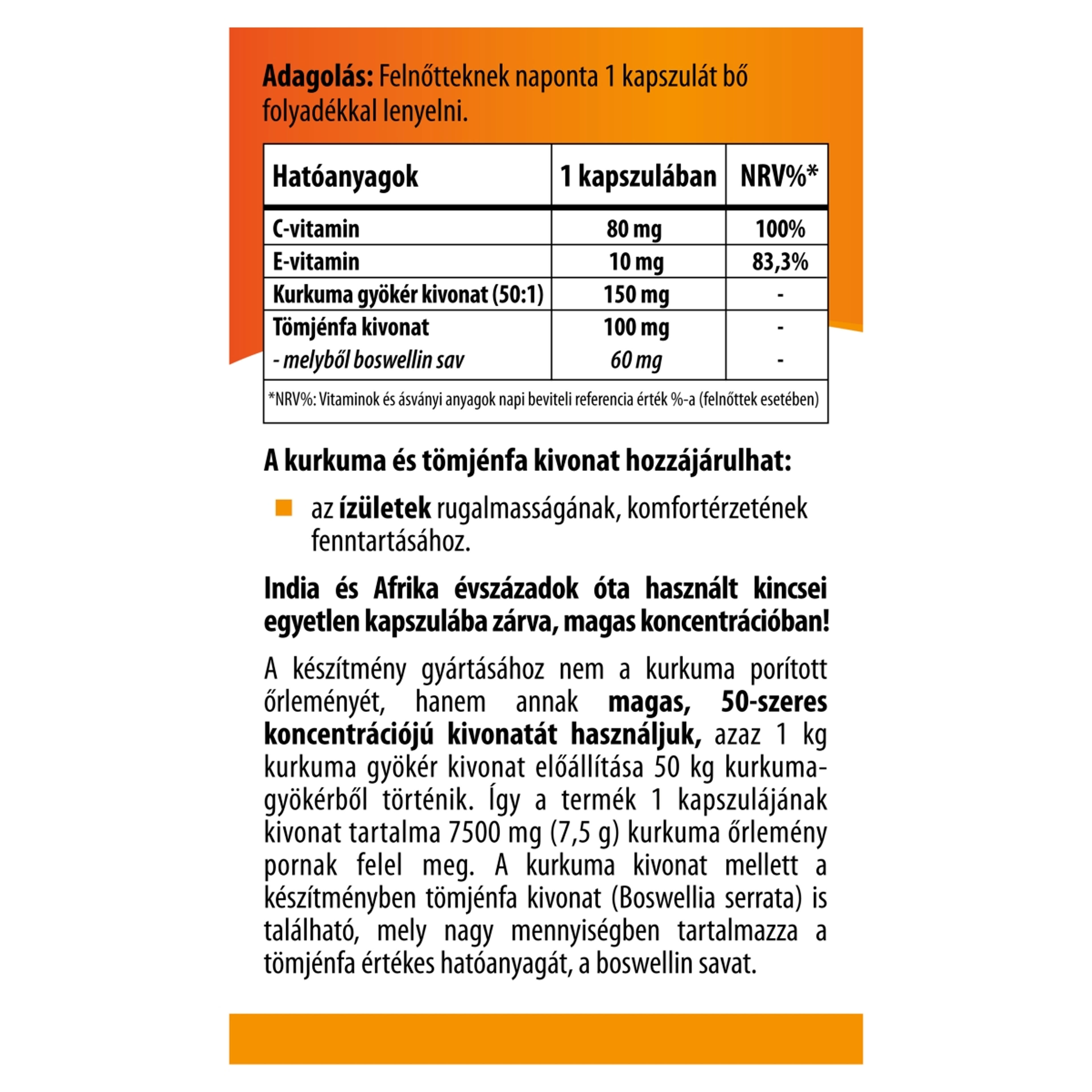 Bioco Kurkuma és Tömkénfa kivonat étrenkiegészítő kapszula - 60 db-2