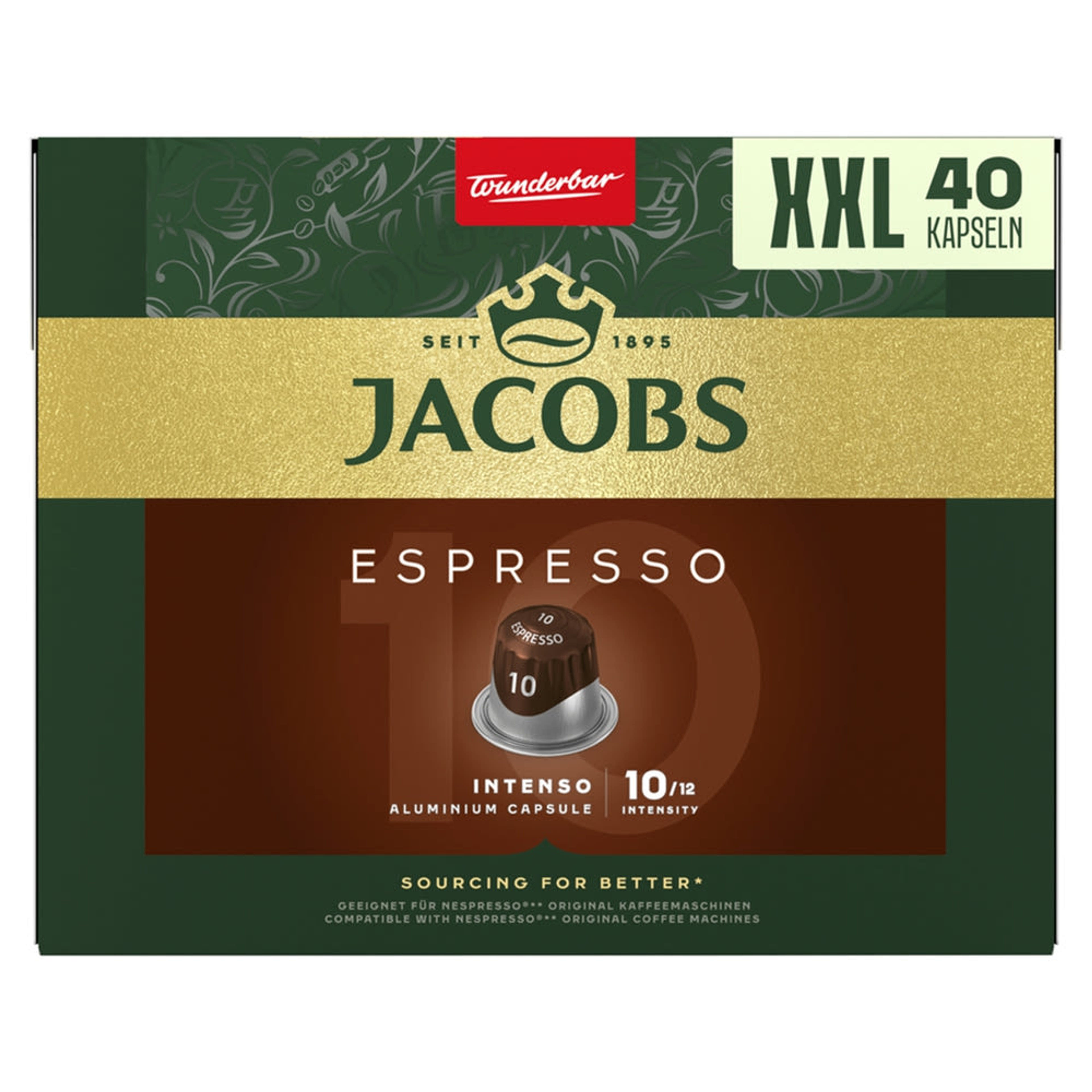 Jacobs Espresso Intenso 10 Nespresso kávékapszula - 40 db