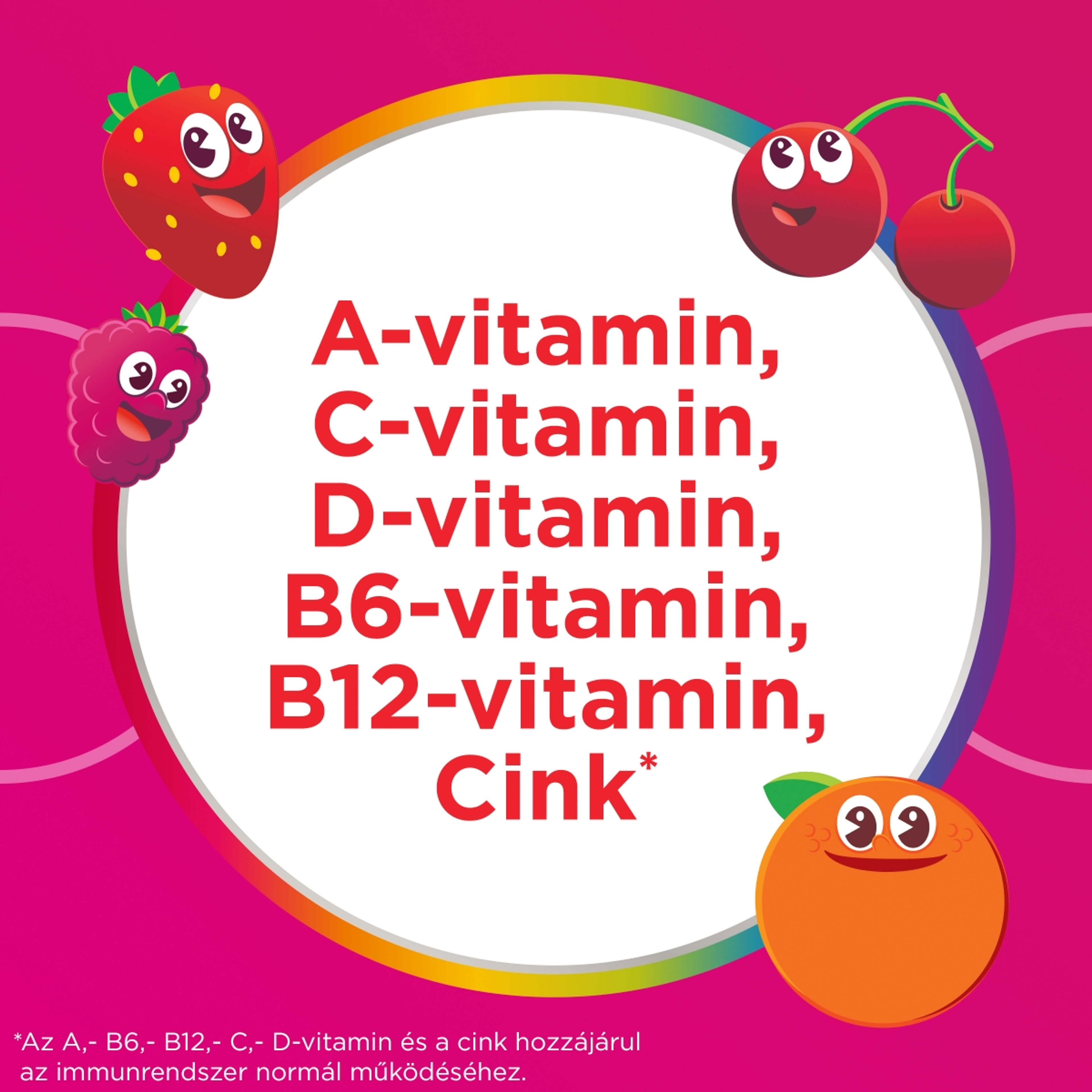 Centrum Kids Multifruit gumivitamin narancs, cseresznye és eper izesítésű - 60 db-5