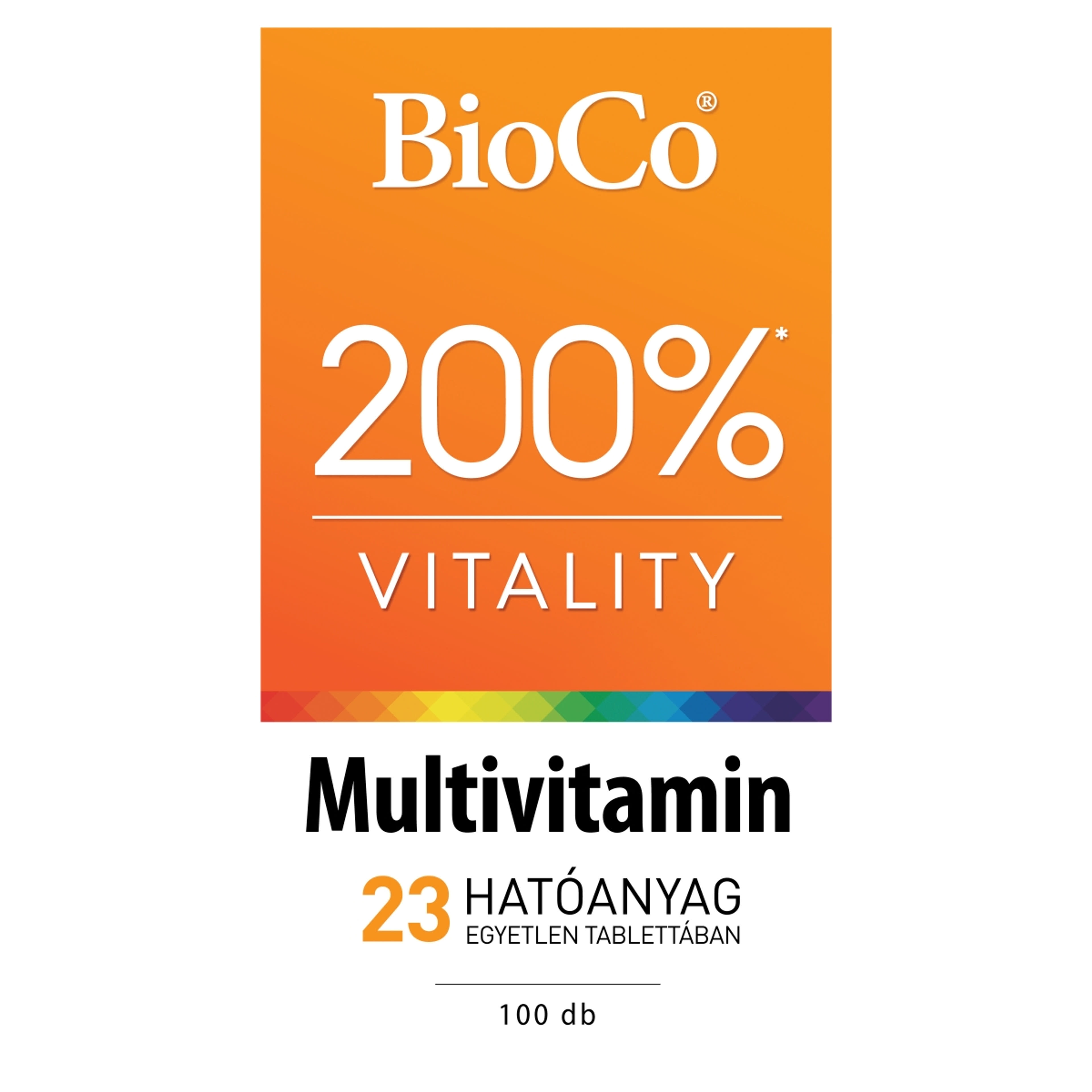 BioCo 200% Vitality Multivitamin Dupla étrend-kiegészítő filmtabletta - 100 db-1