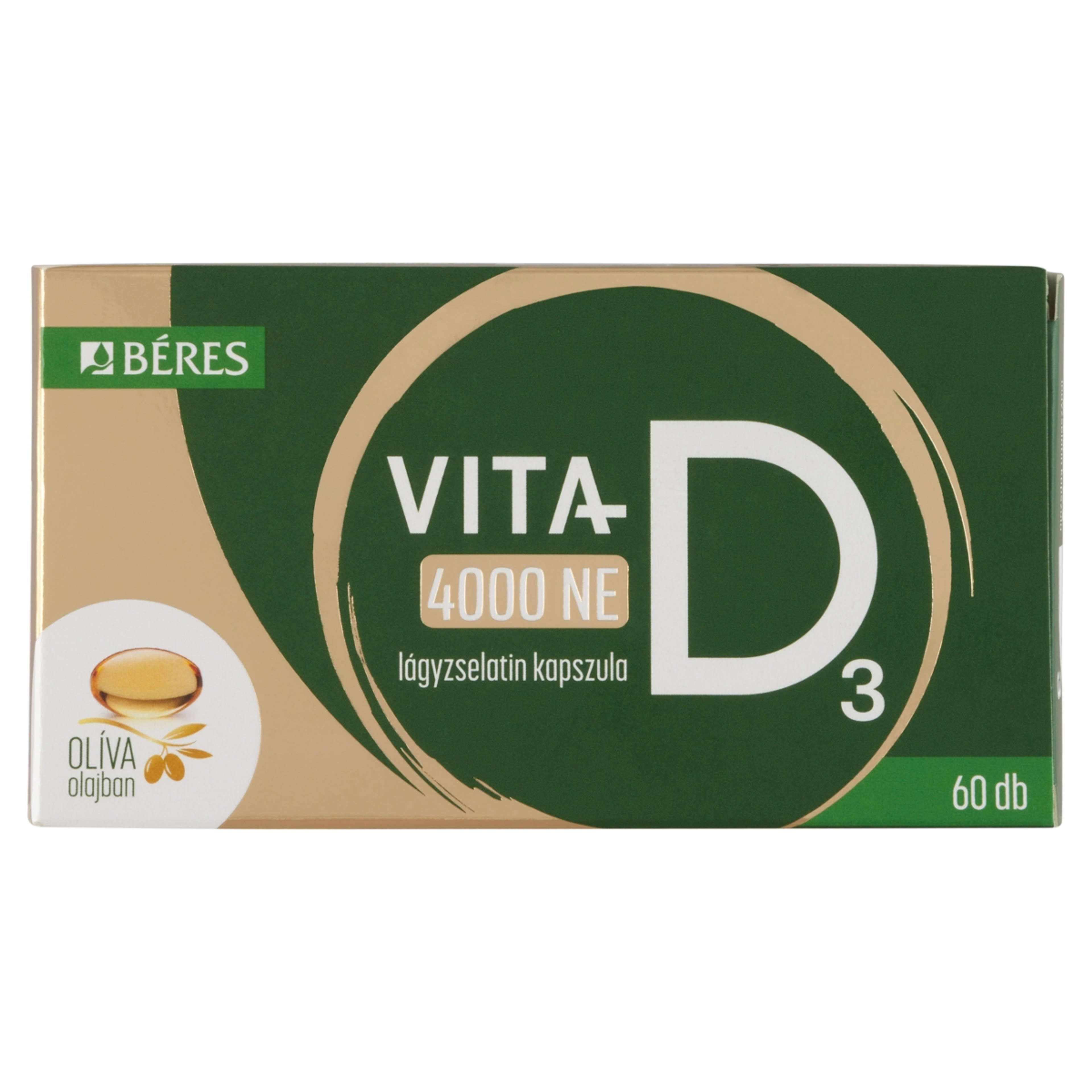 Béres Vita-D3 4000 NE lágyzselatin étrend-kiegészítő kapszula - 60 db