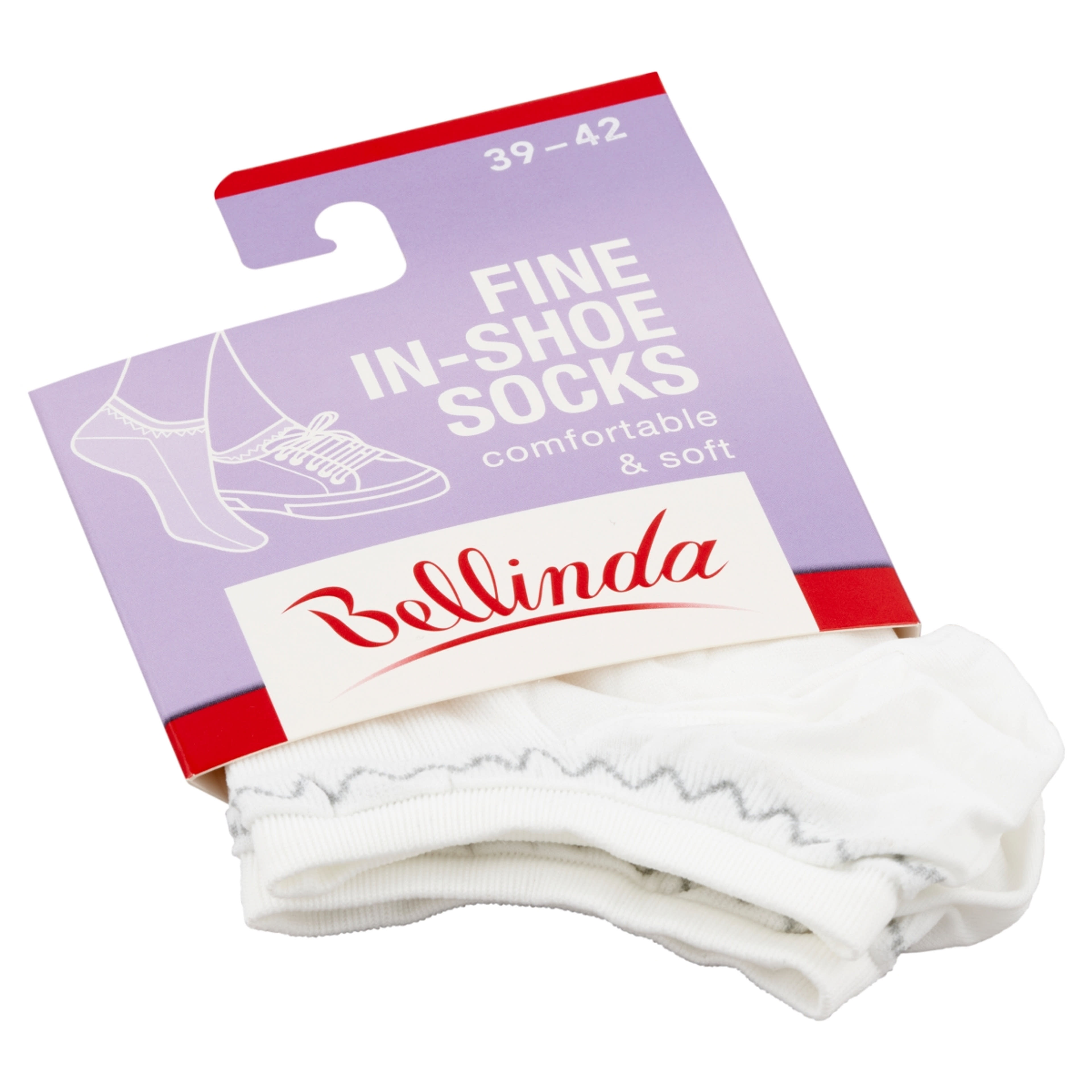 Bellinda Fine In-Shoe Fehér 39-42 Női Zokni - 1 pár-2