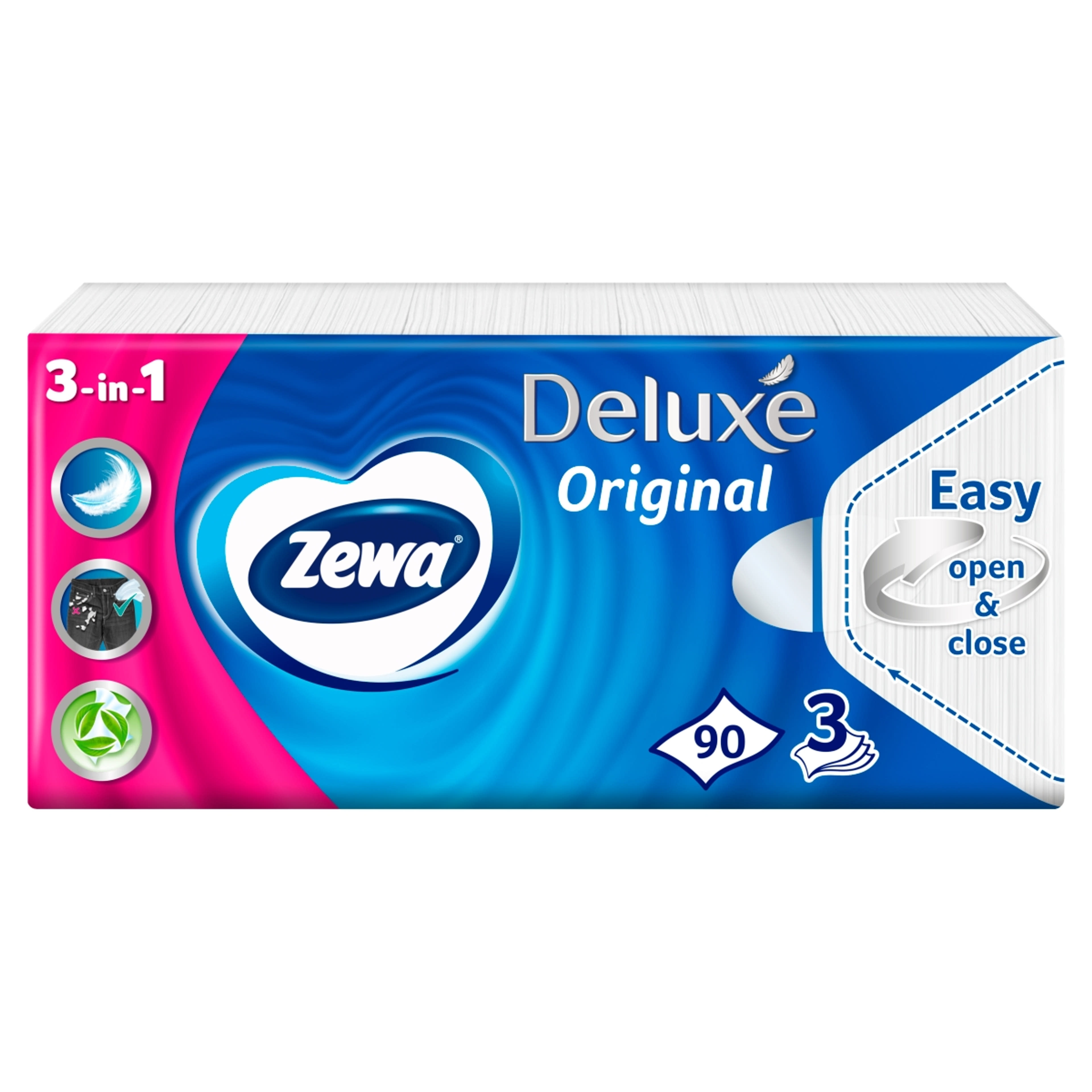 Zewa Deluxe 3 Rétegű Illatmentes Papírzsebkendő - 90 db-7