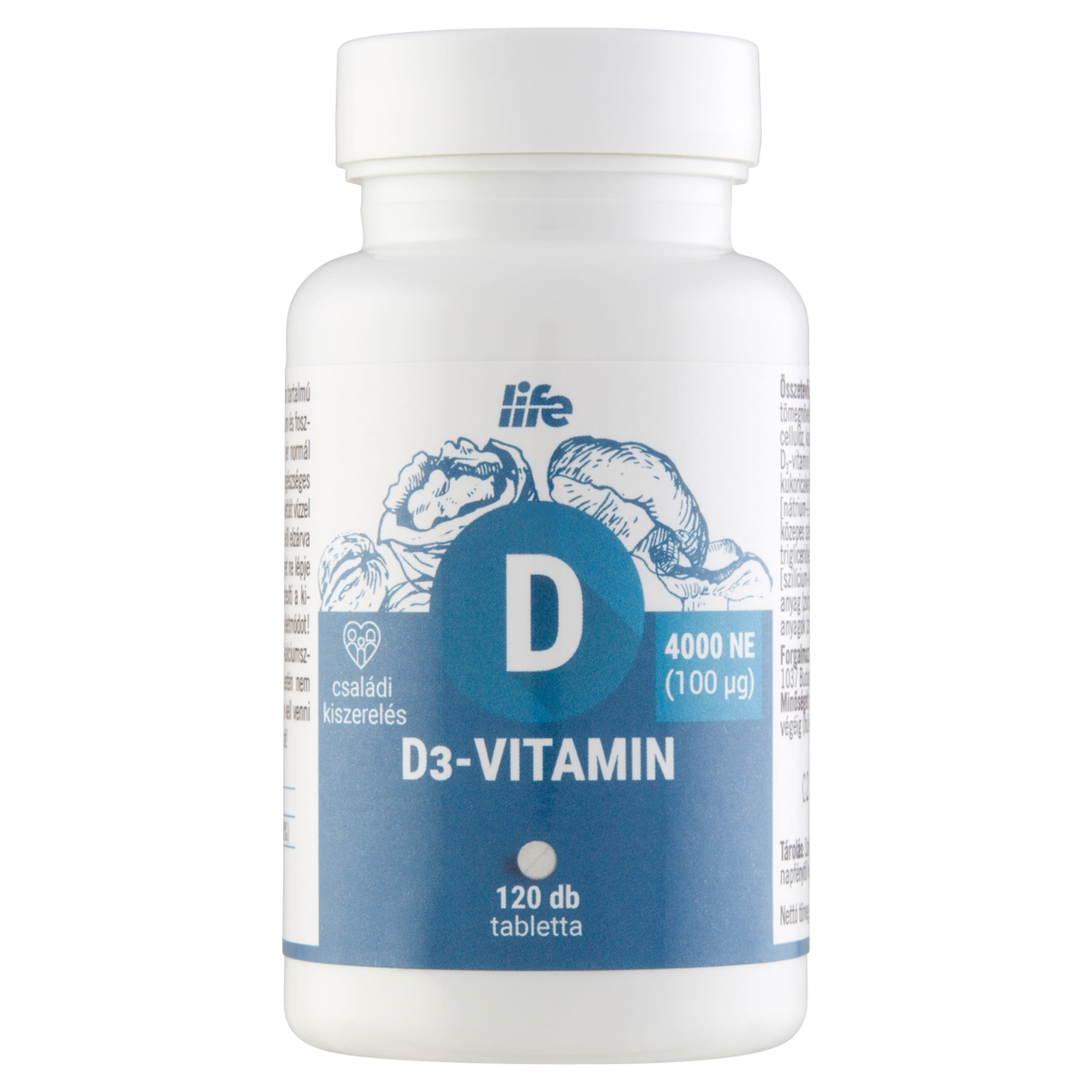 Life D3 vitamin tabletta - 120 db-1