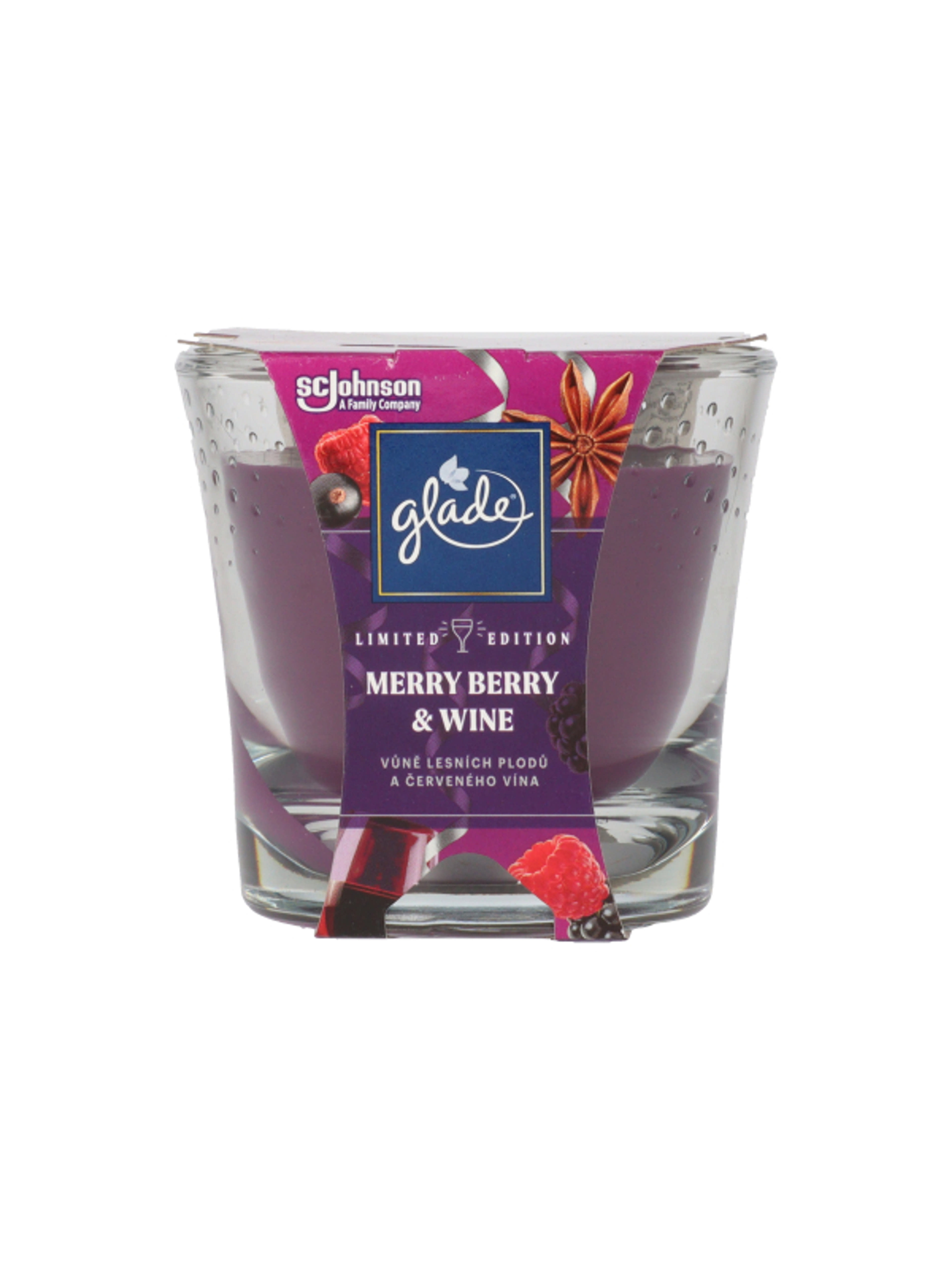 Glade illatgyertya,  Merry Berry & Wine - 129 g