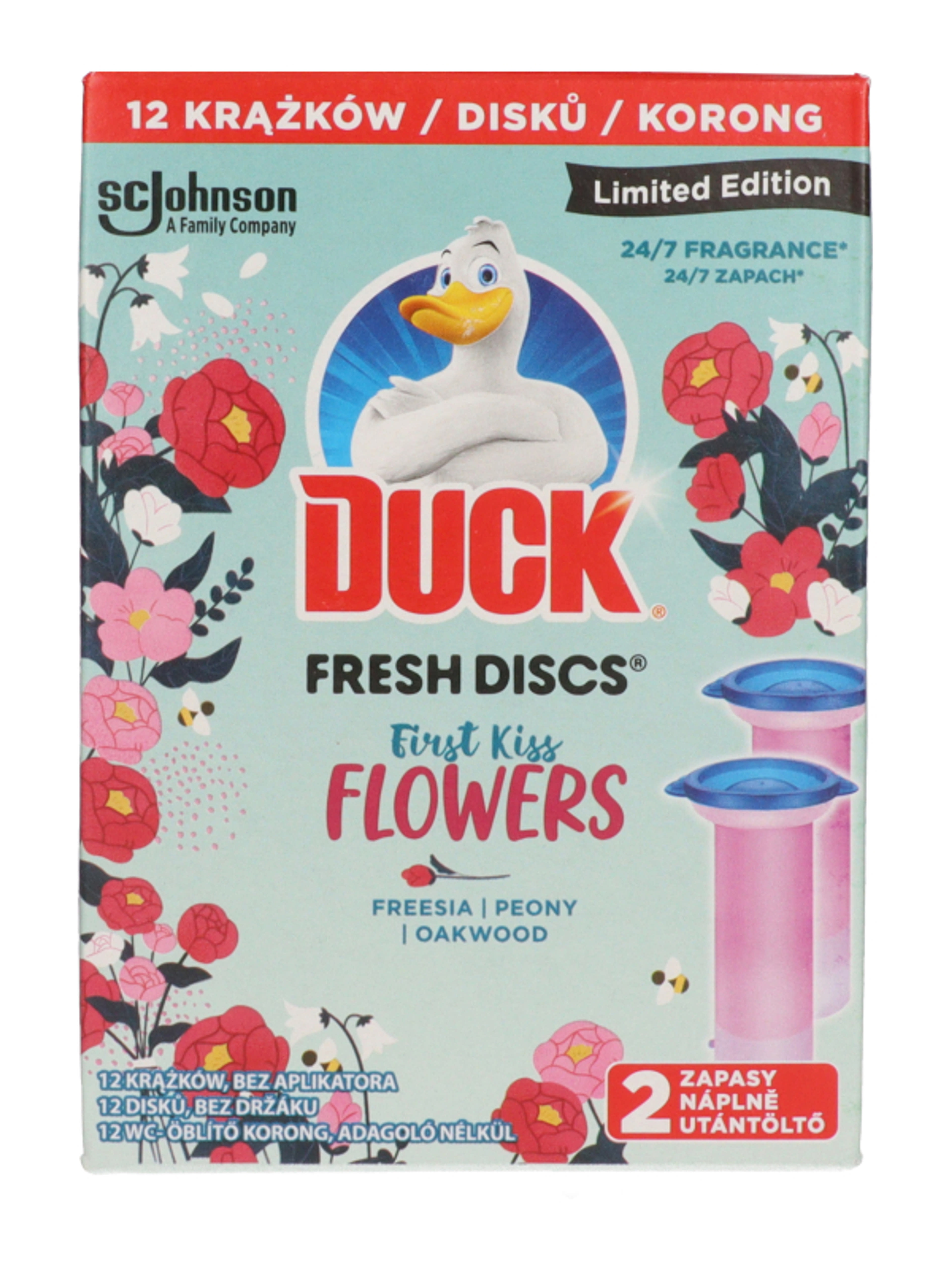 Duck First Kiss Flowers Fresh korong utántöltő dou - 72 ml-2
