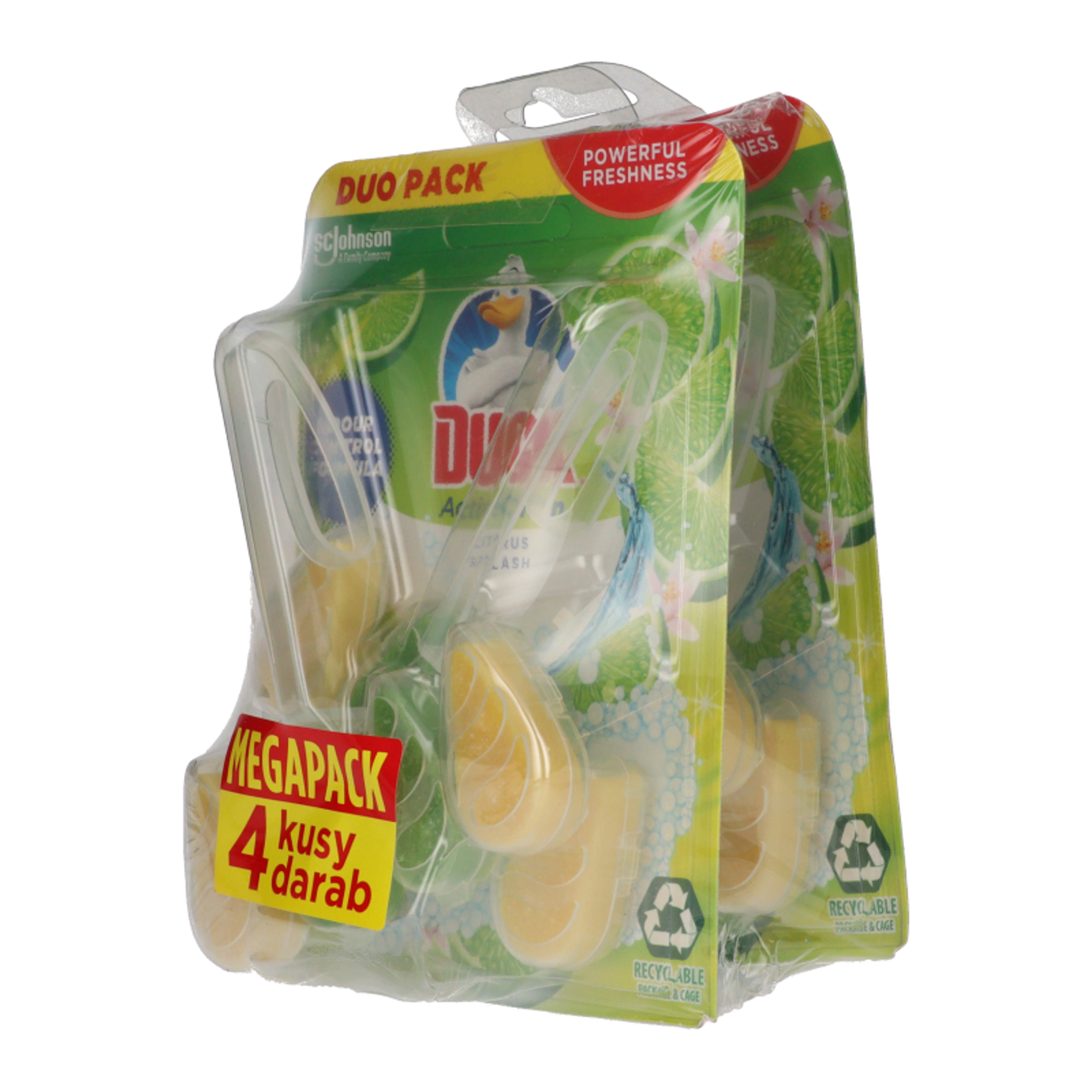 Duck Active Clean Lime Wc frissítő rúd 4x38 g - 154 g-2