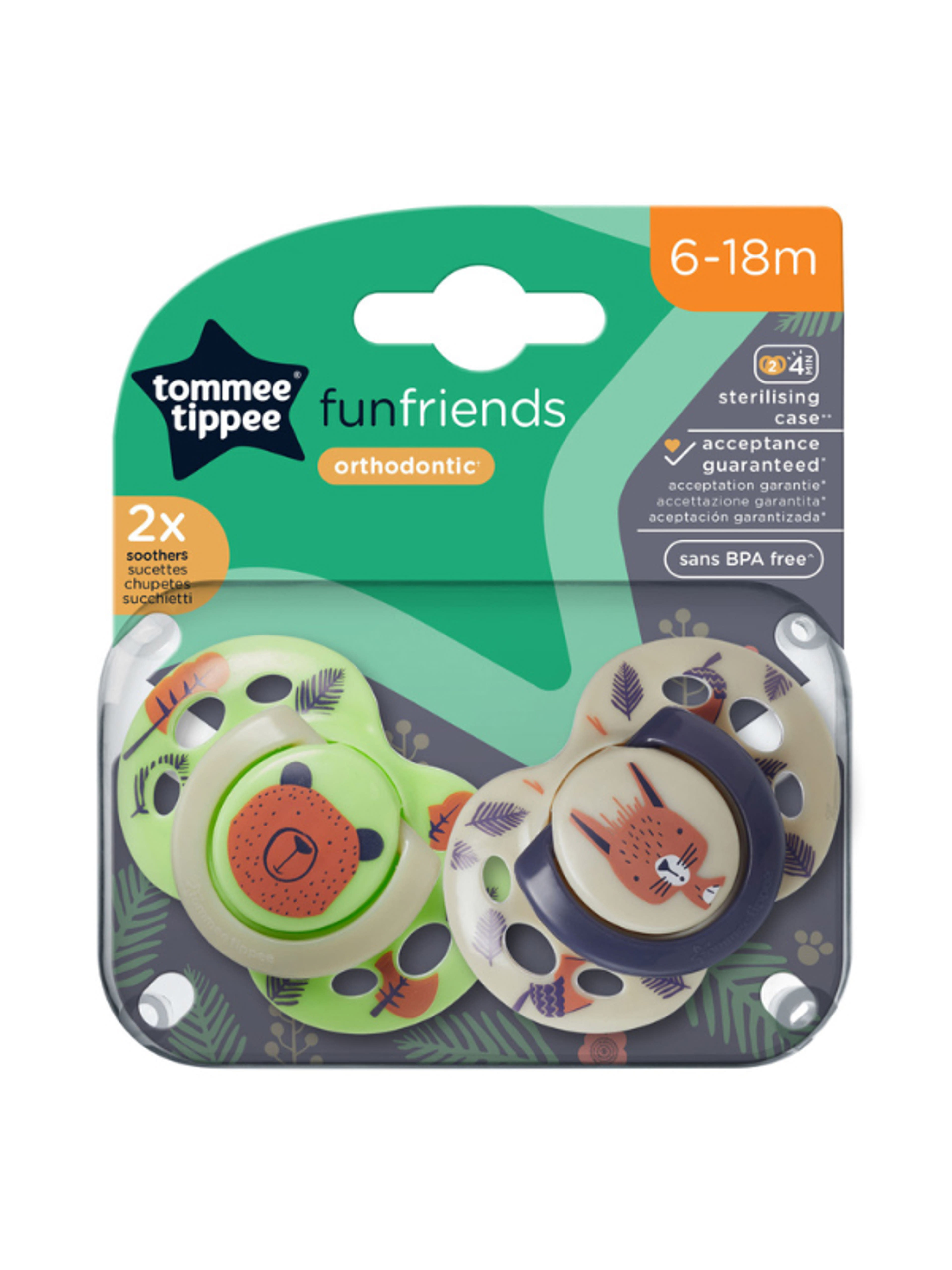 Tommee Tippee Fun játszócumi 6-18 hónapos kortól - 2 db-3