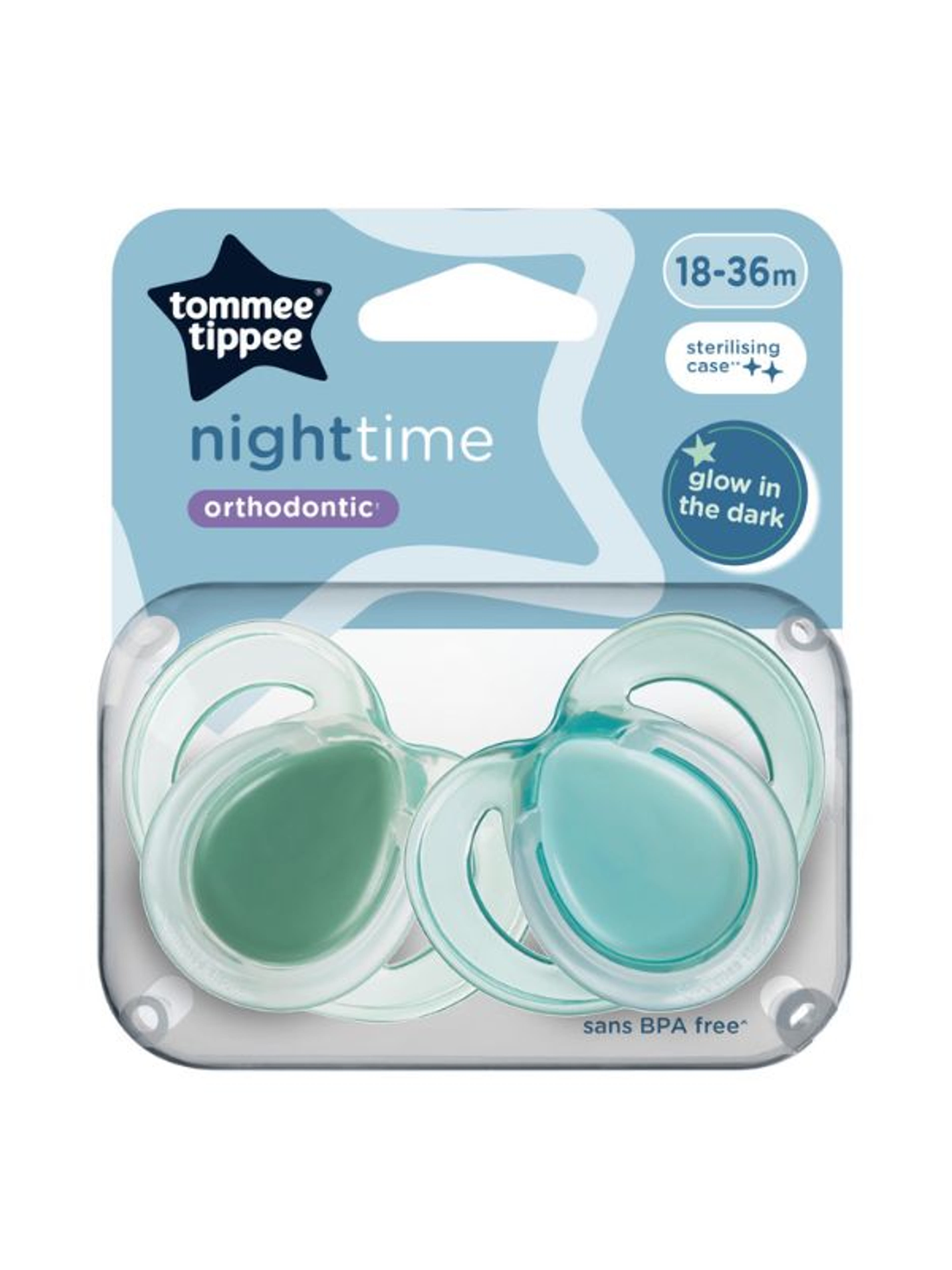 Tommee Tippee night játszócumi 18-36 hónapos kortól - 2 db