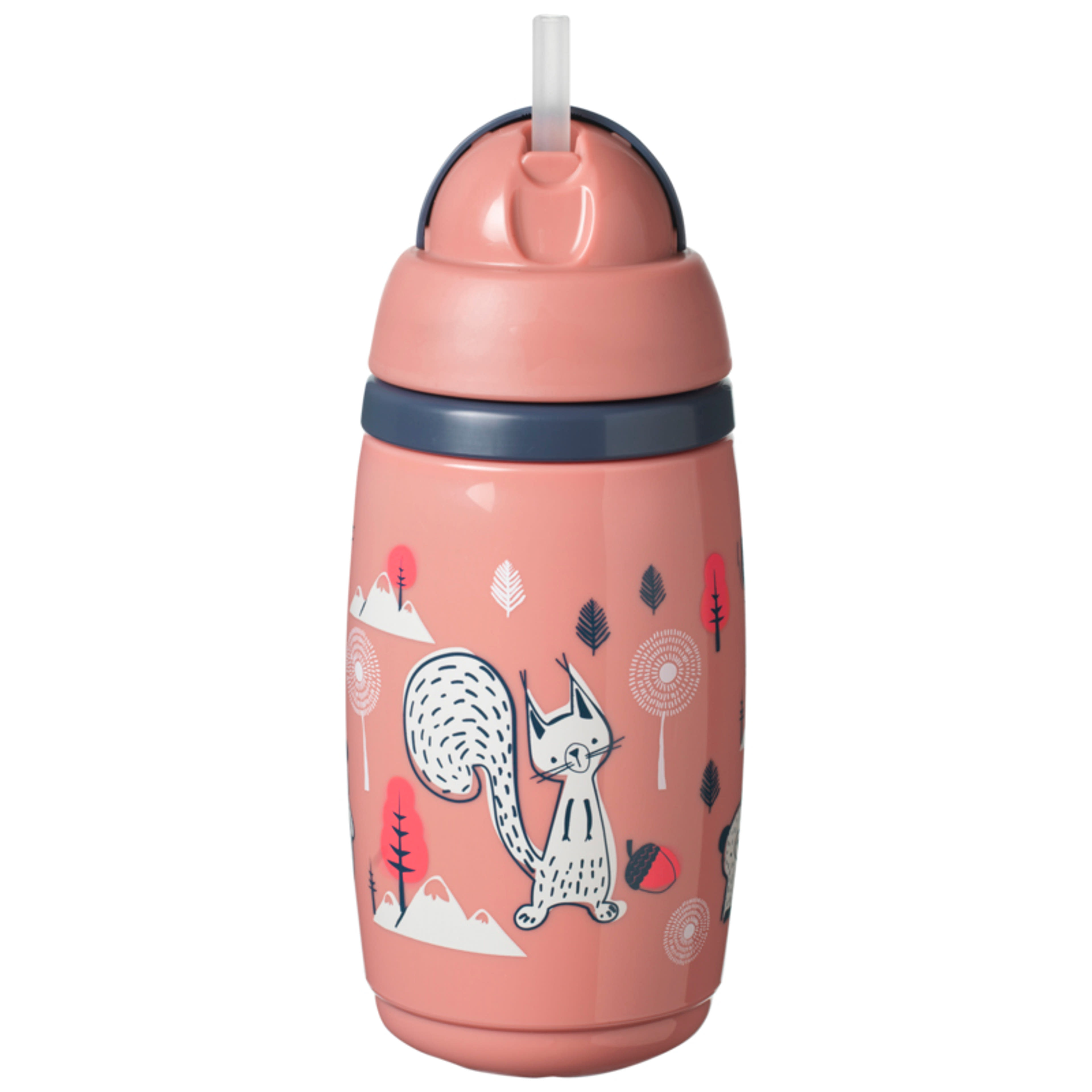 Tommee Tippee Superstar szívószálas ivópohár, 12 hónapos kortól, rózsaszín, 266 ml - 1 db