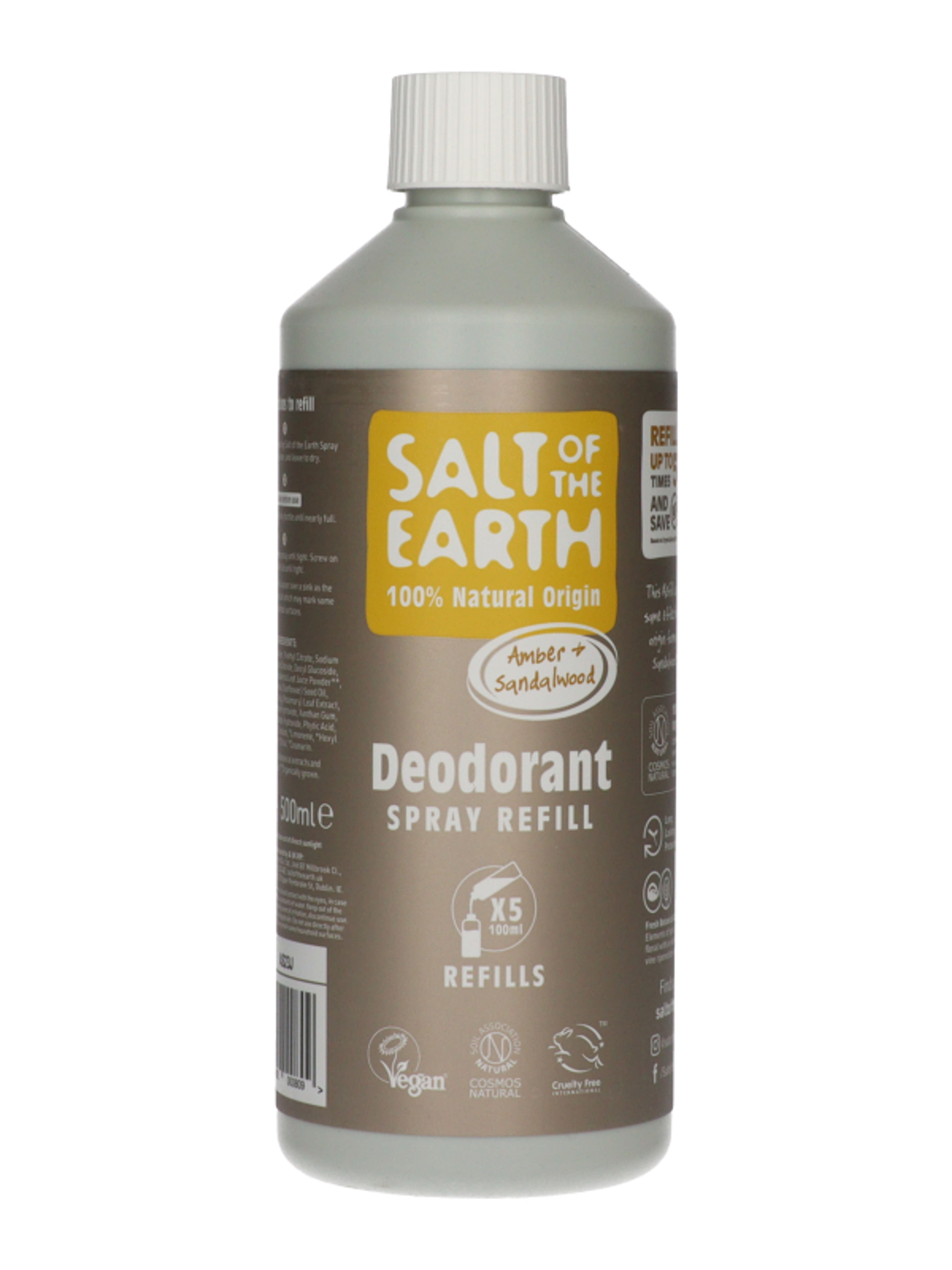 Salt Of The Earth deo spray utántöltő borostyán-szantálfa - 500 ml