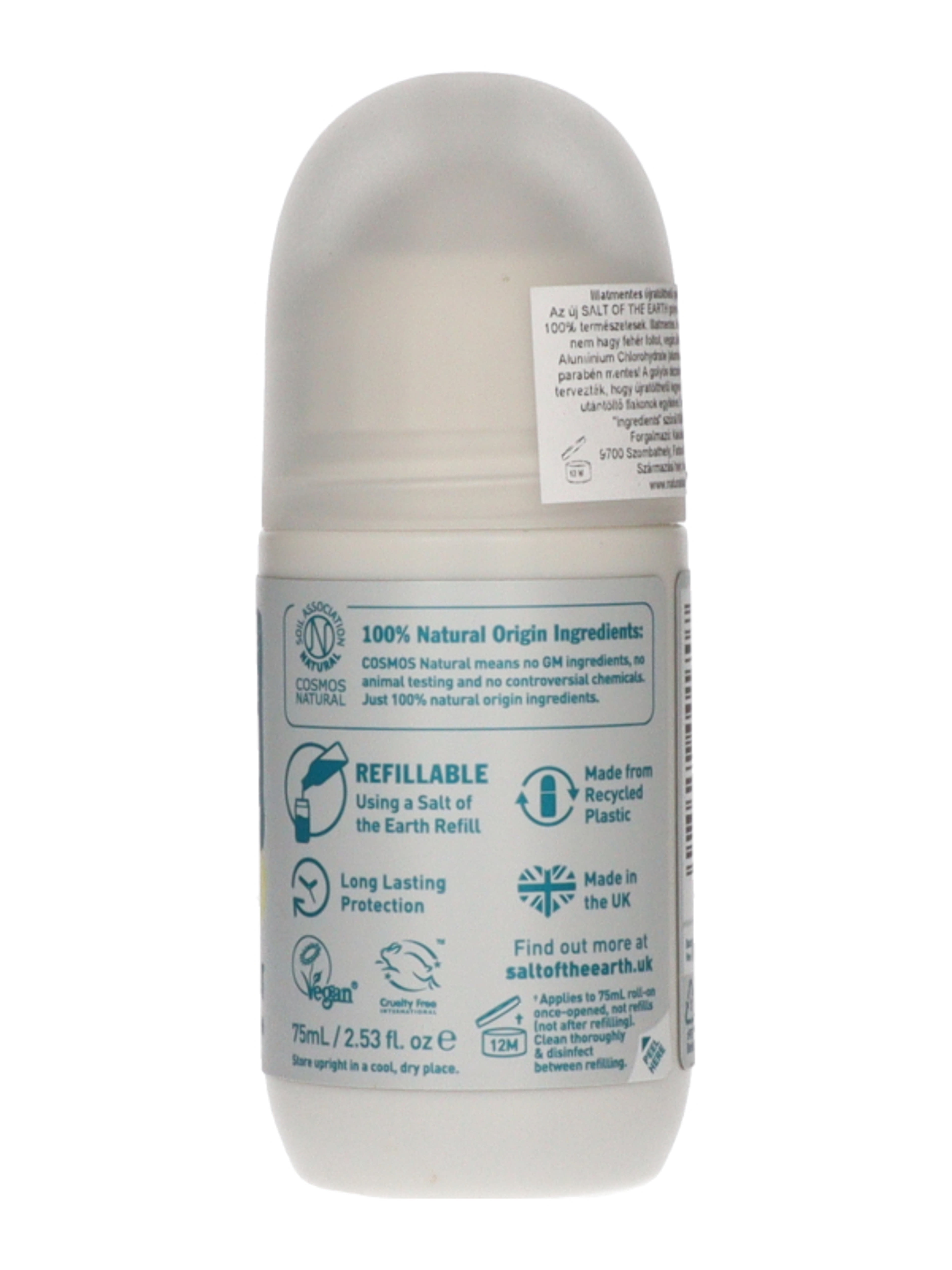 Salt of the Earth újratölthető golyós dezodor, illatmentes - 75 ml-2